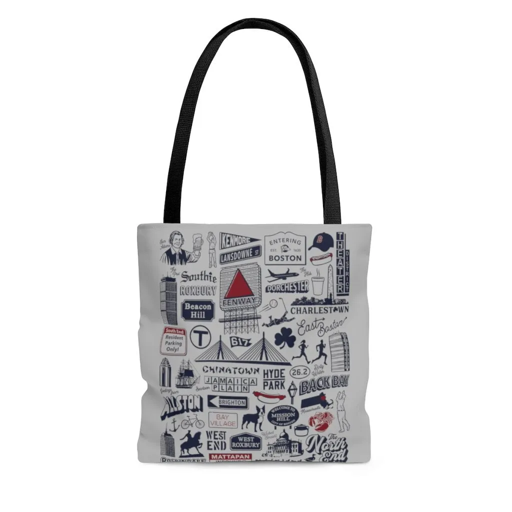 Boston Tourist Attraction Tote Bag