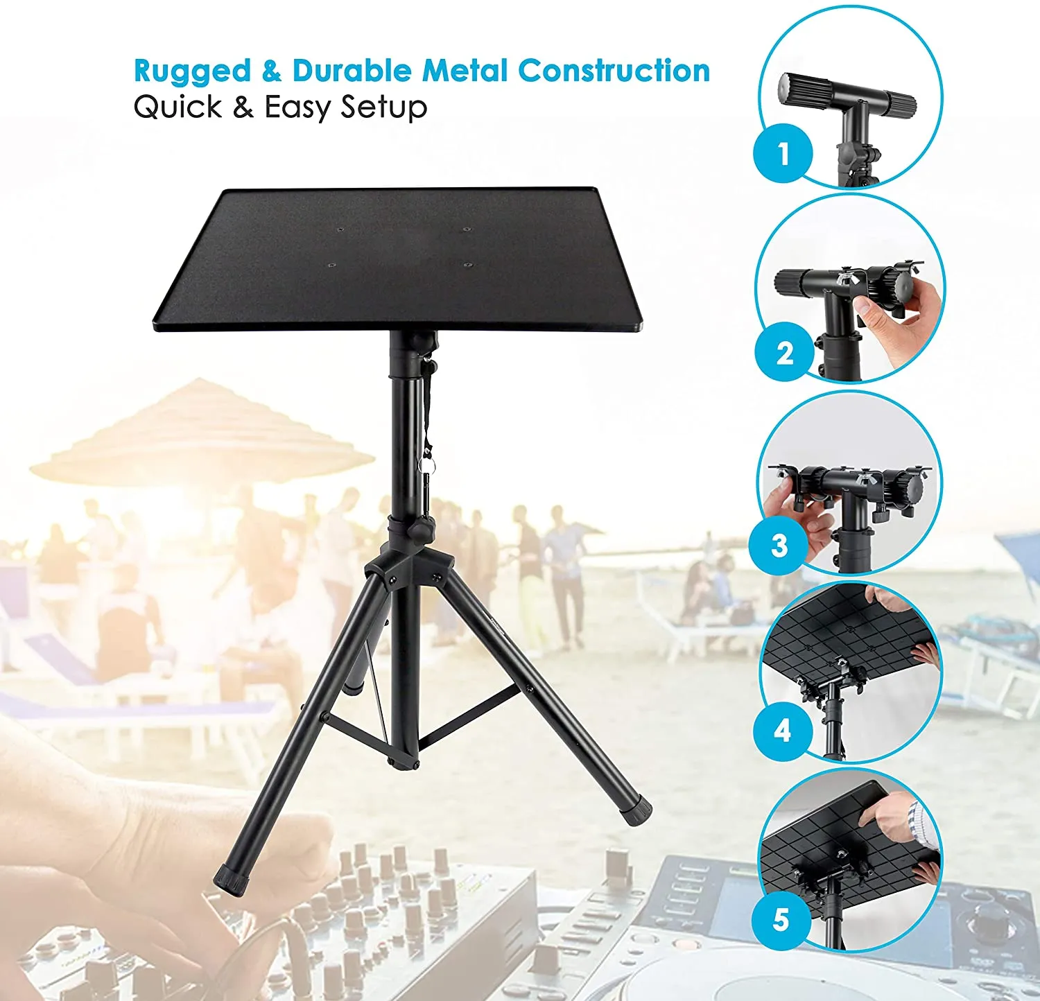 Brand new no box! Pyle-Pro Universal Portable Device Stand PLPTS4 Pro DJ Laptop Tripod Adjustable Stand For Notebook Computer!