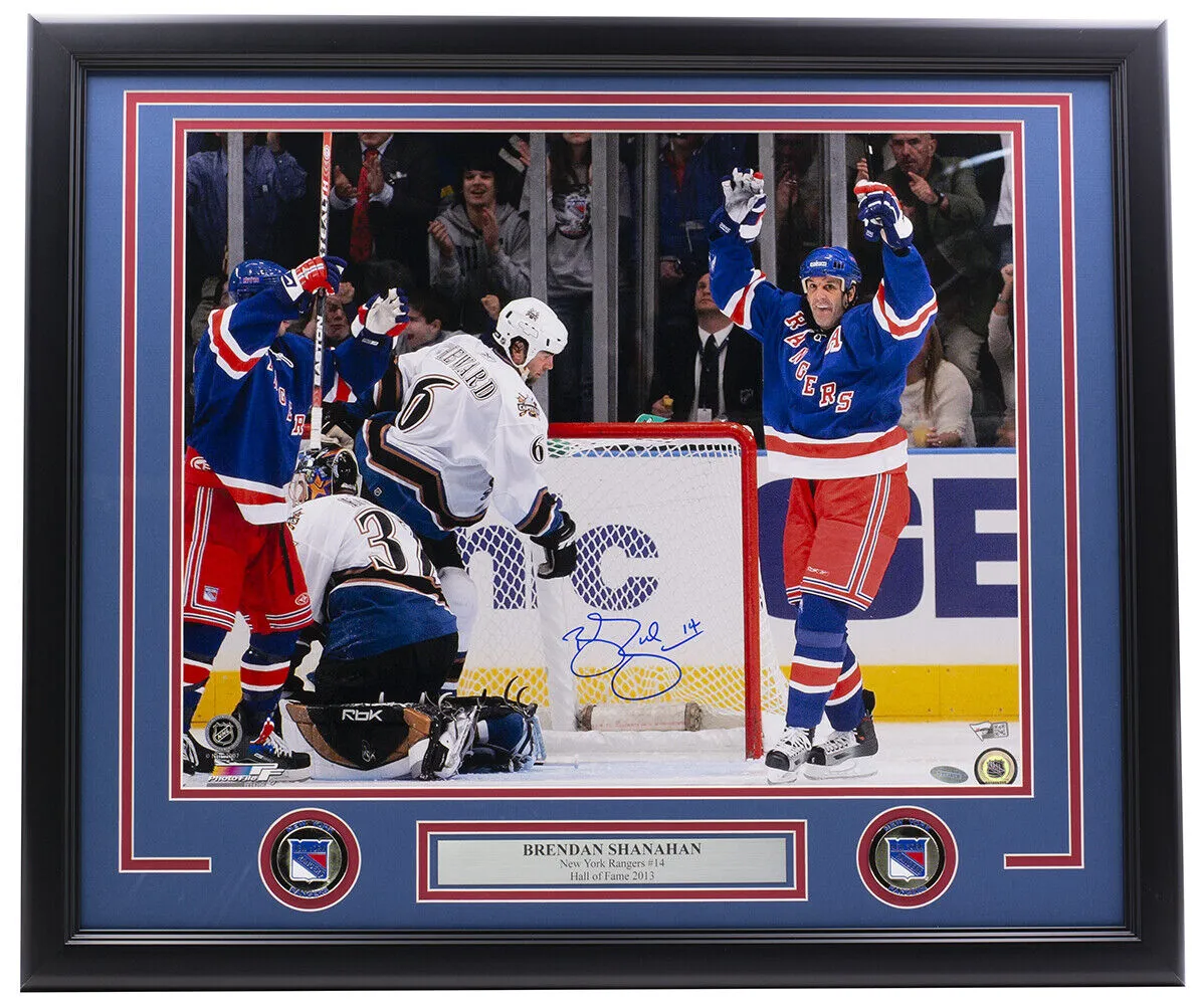 Brendan Shanahan Signed Framed 16x20 New York Rangers 600 Goal Photo Steiner