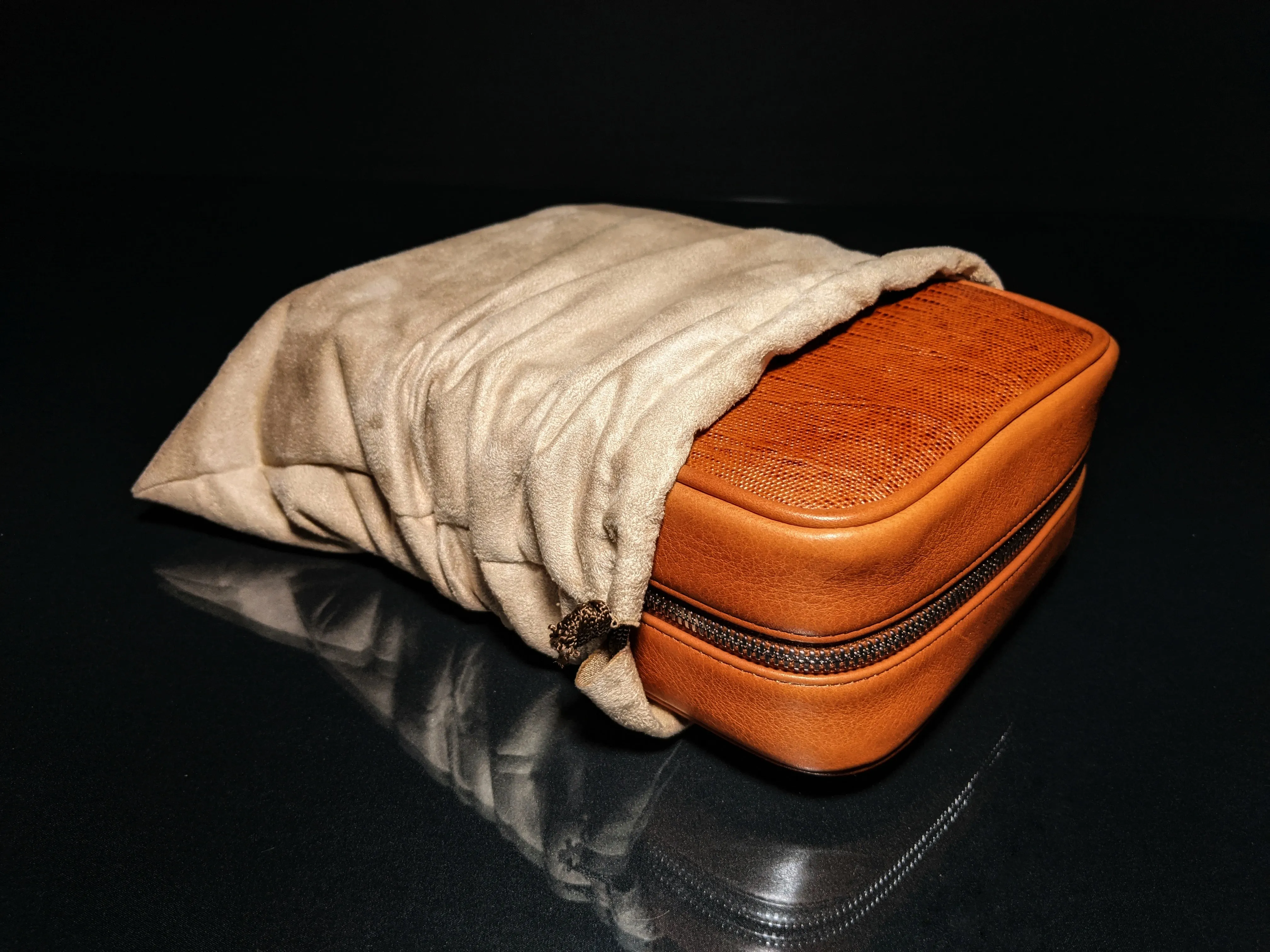 Brizard and Co. Havana Traveler - Tan Lizard  Leather