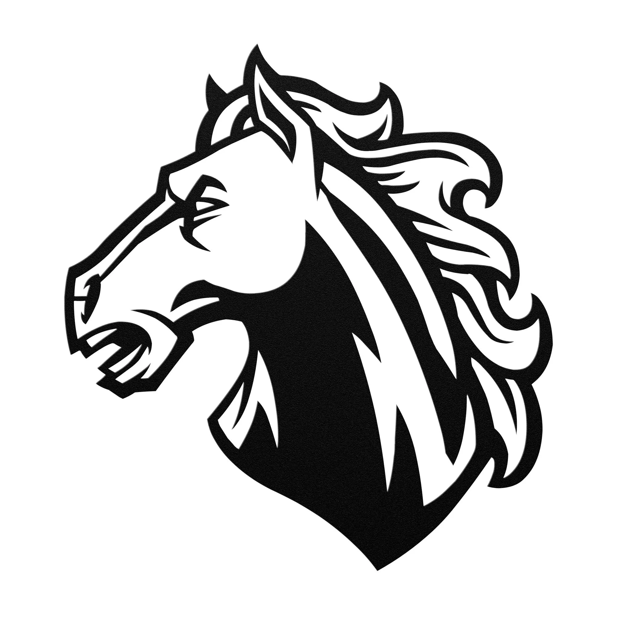 Bronco-Mustang-Stallion Head_929 Mascot Steel