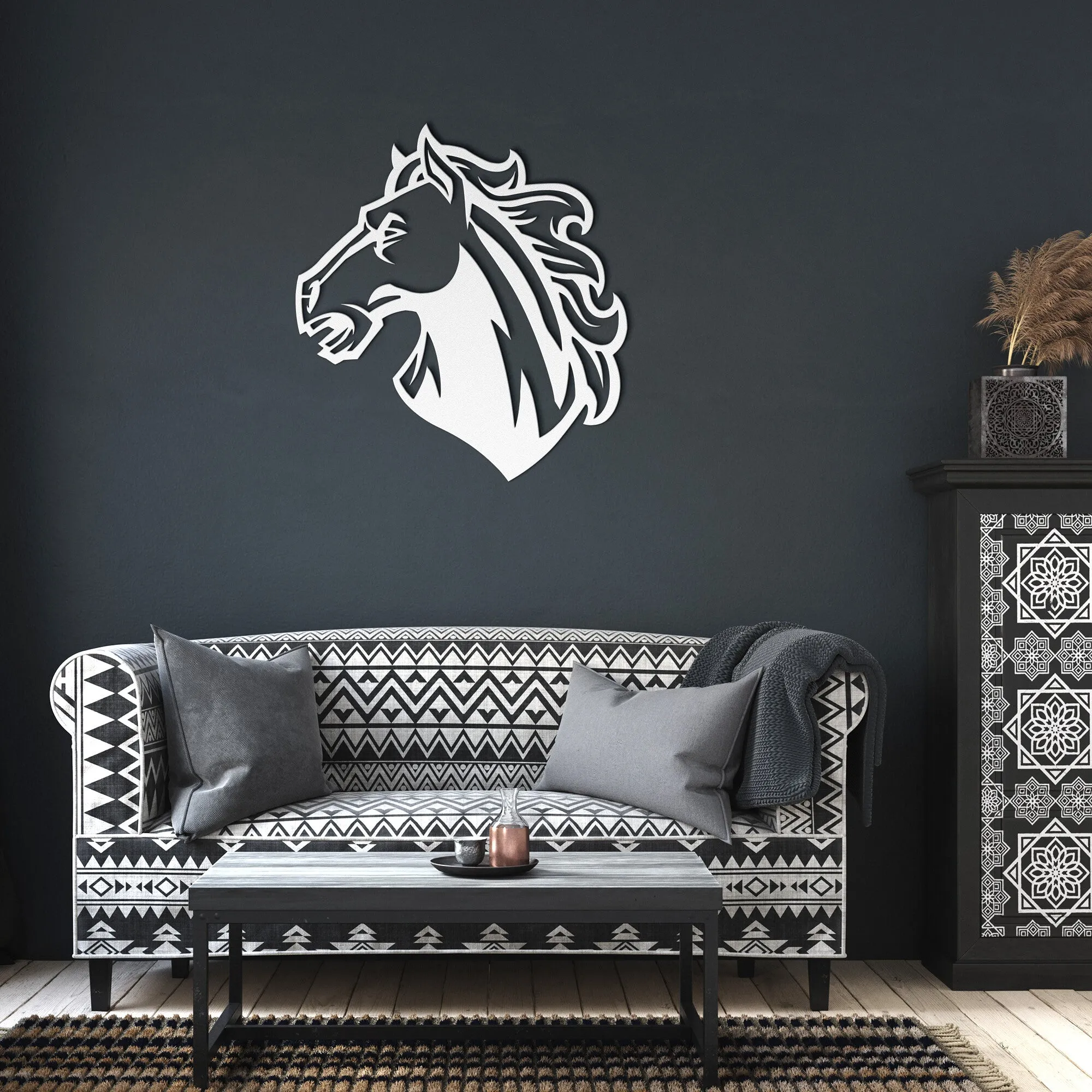 Bronco-Mustang-Stallion Head_929 Mascot Steel
