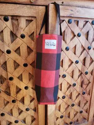 Buffalo Plaid Insulated Wine Tote
