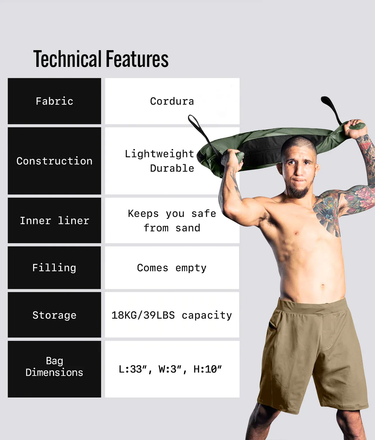 Bulgarian Green Sand Bag 39 lbs
