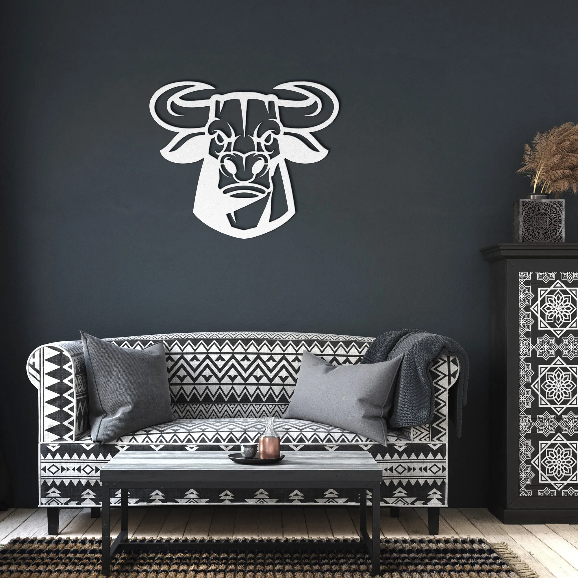 Bull Head_8226 Mascot Steel Wall Art