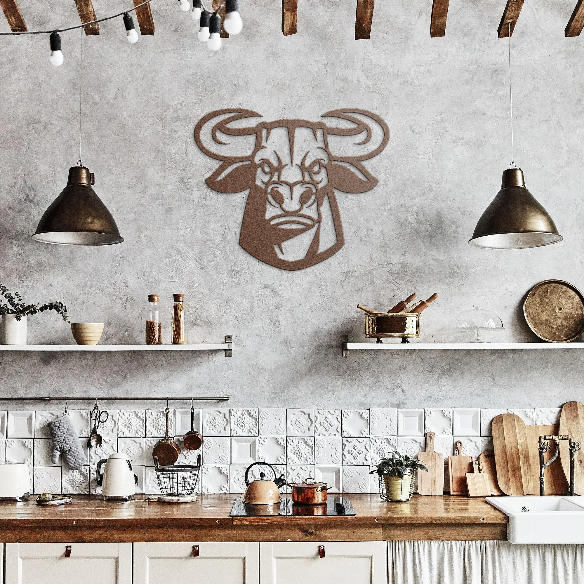 Bull Head_8226 Mascot Steel Wall Art