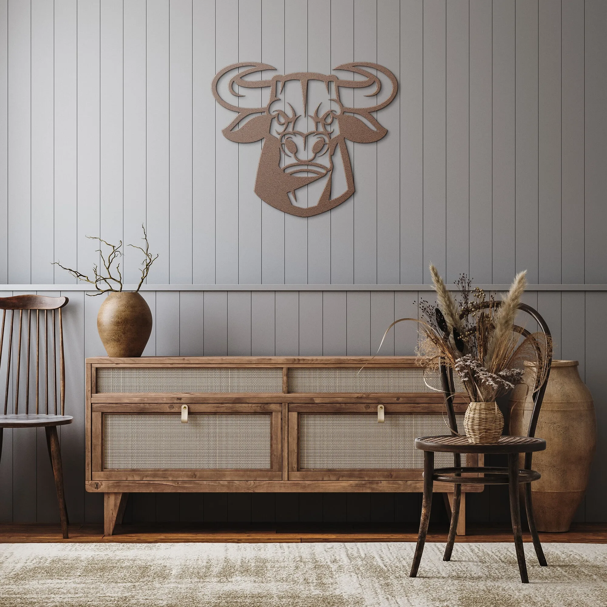 Bull Head_8226 Mascot Steel Wall Art