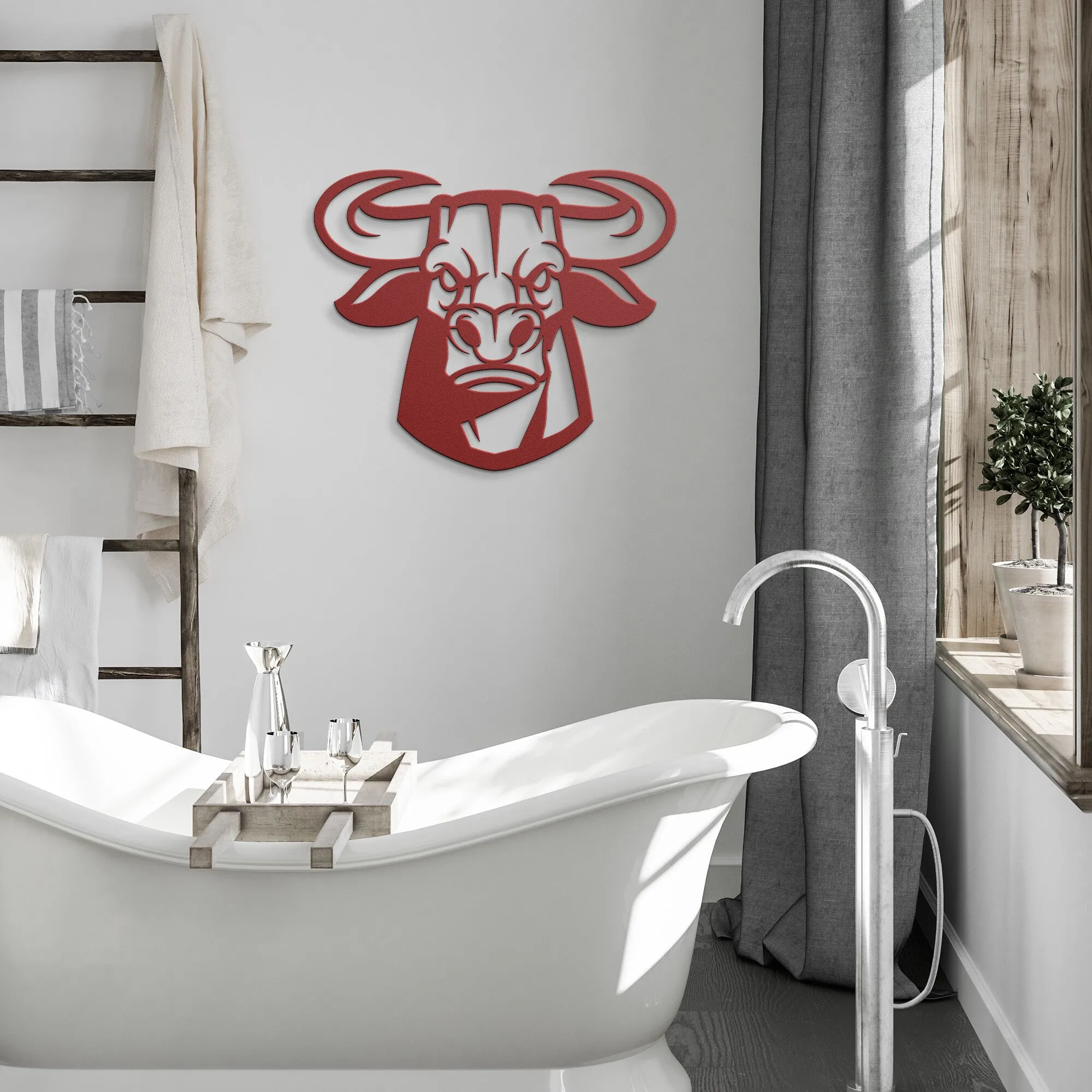 Bull Head_8226 Mascot Steel Wall Art