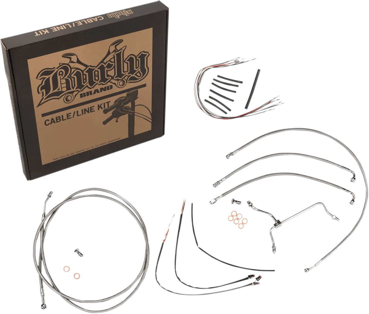 Burly Brand B30-1156 Handlebar Cable/Line Install Kit - Stainless Steel