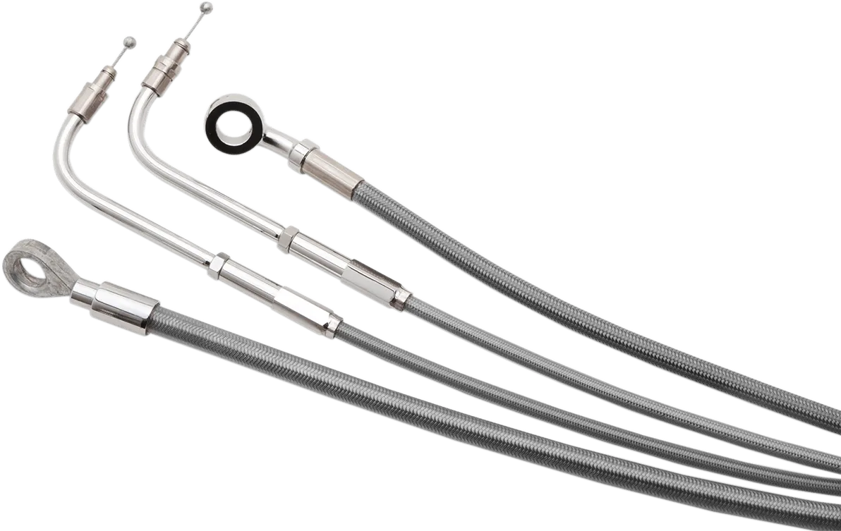 Burly Brand B30-1156 Handlebar Cable/Line Install Kit - Stainless Steel