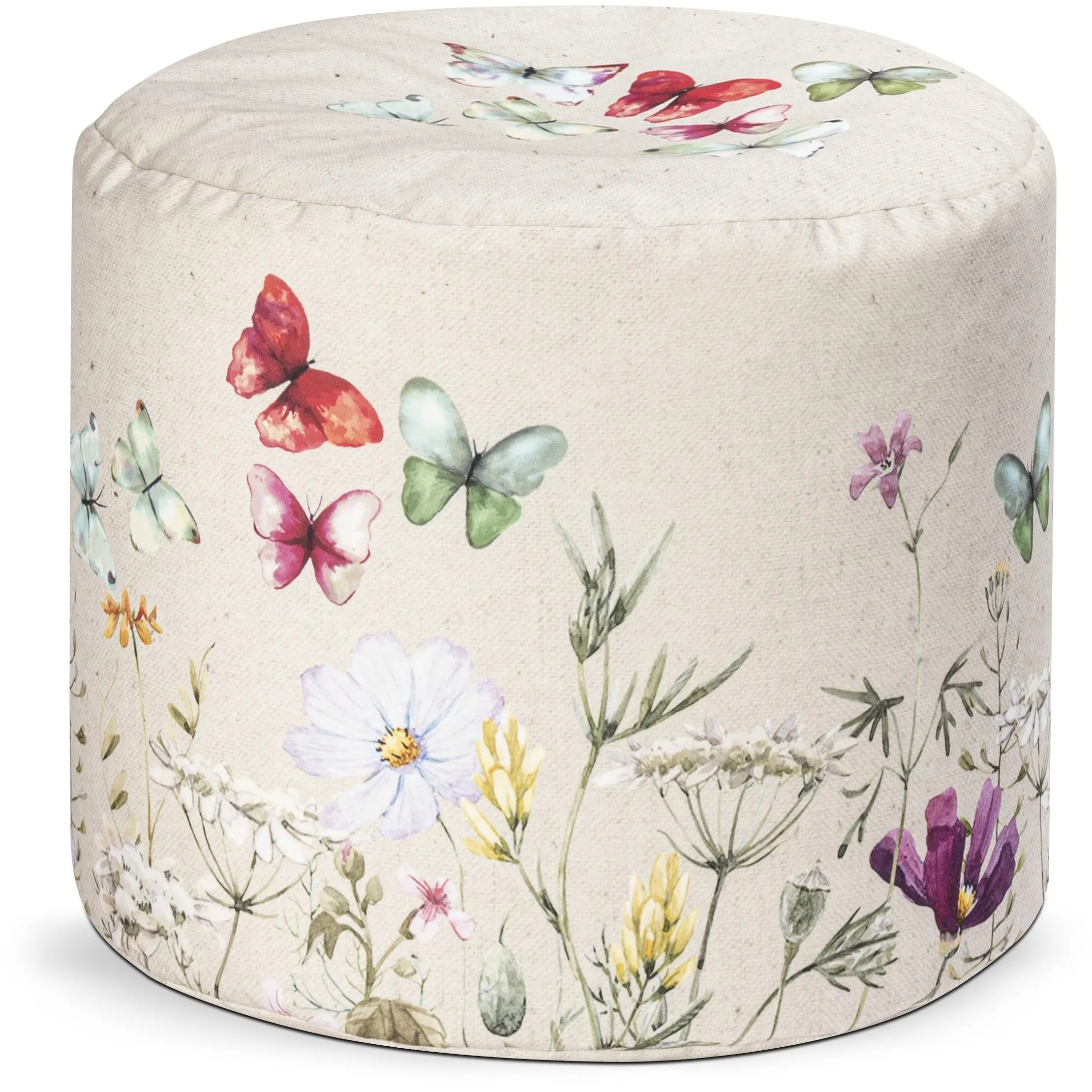 Butterfly Bean Bag ouf Multi Color Animal rint Modern Contemporary