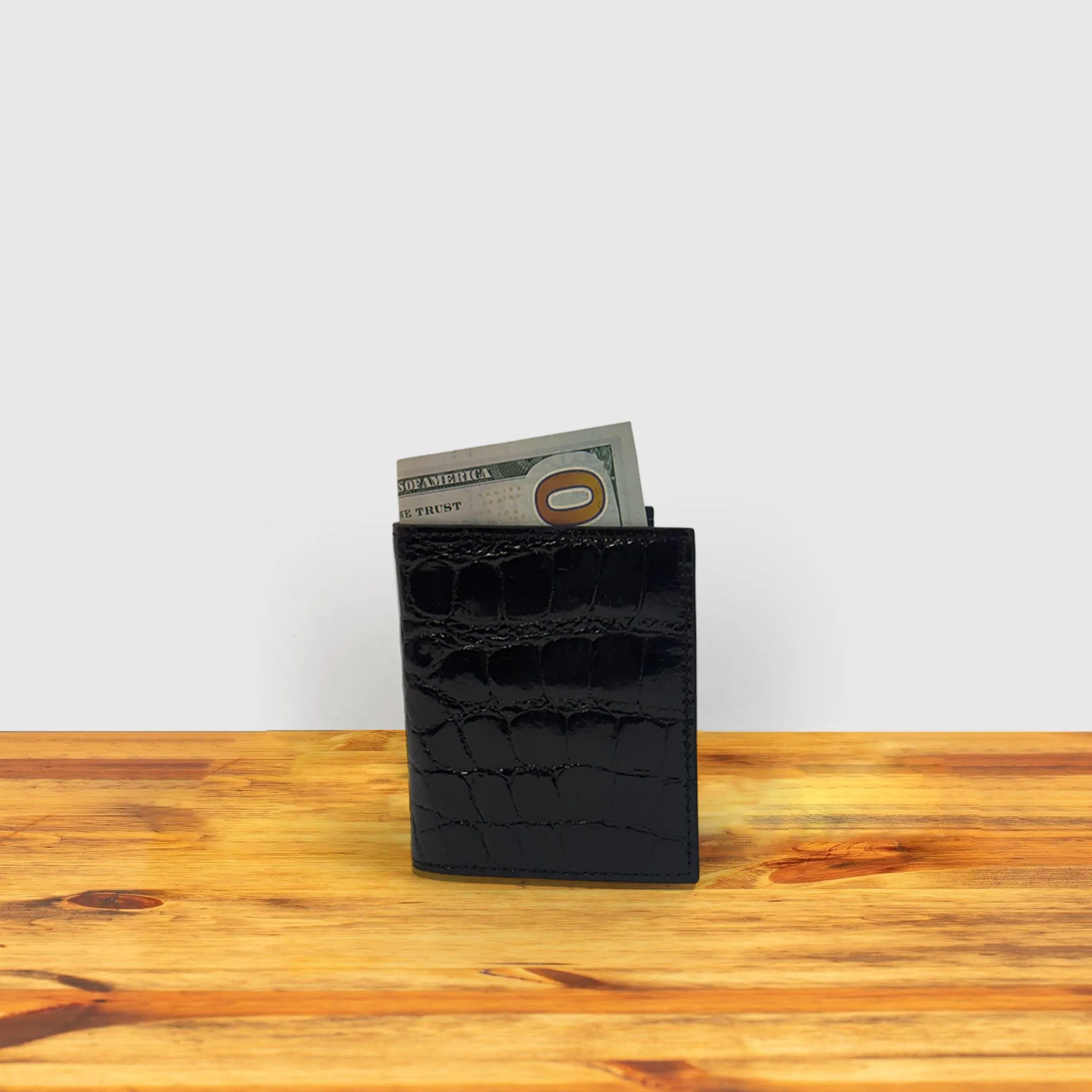 Calzoleria Toscana Keid Crocodile Billfold Wallet