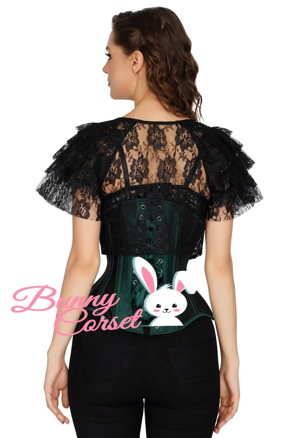 Cammeo Green Corset in Mesh