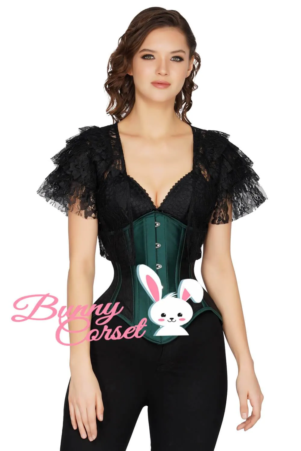 Cammeo Green Corset in Mesh