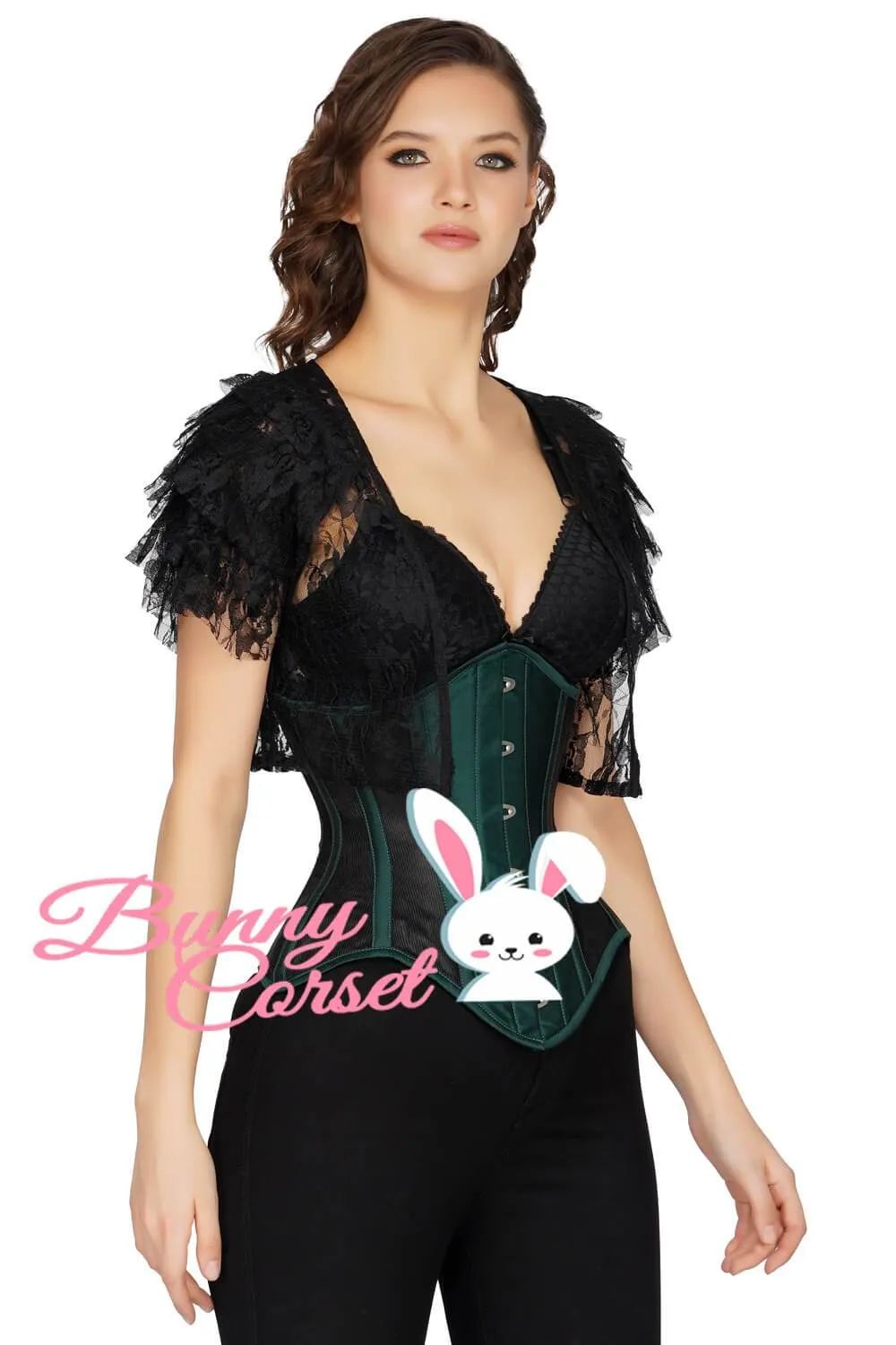 Cammeo Green Corset in Mesh