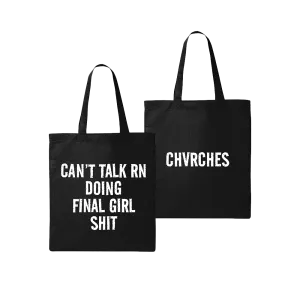 Can't Talk Tote Bag
