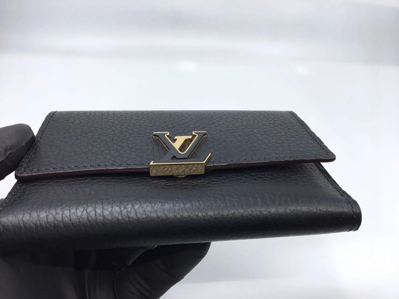 Capucines Compact Wallet Noir