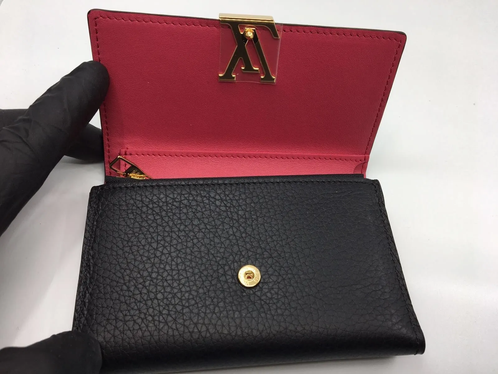 Capucines Compact Wallet Noir