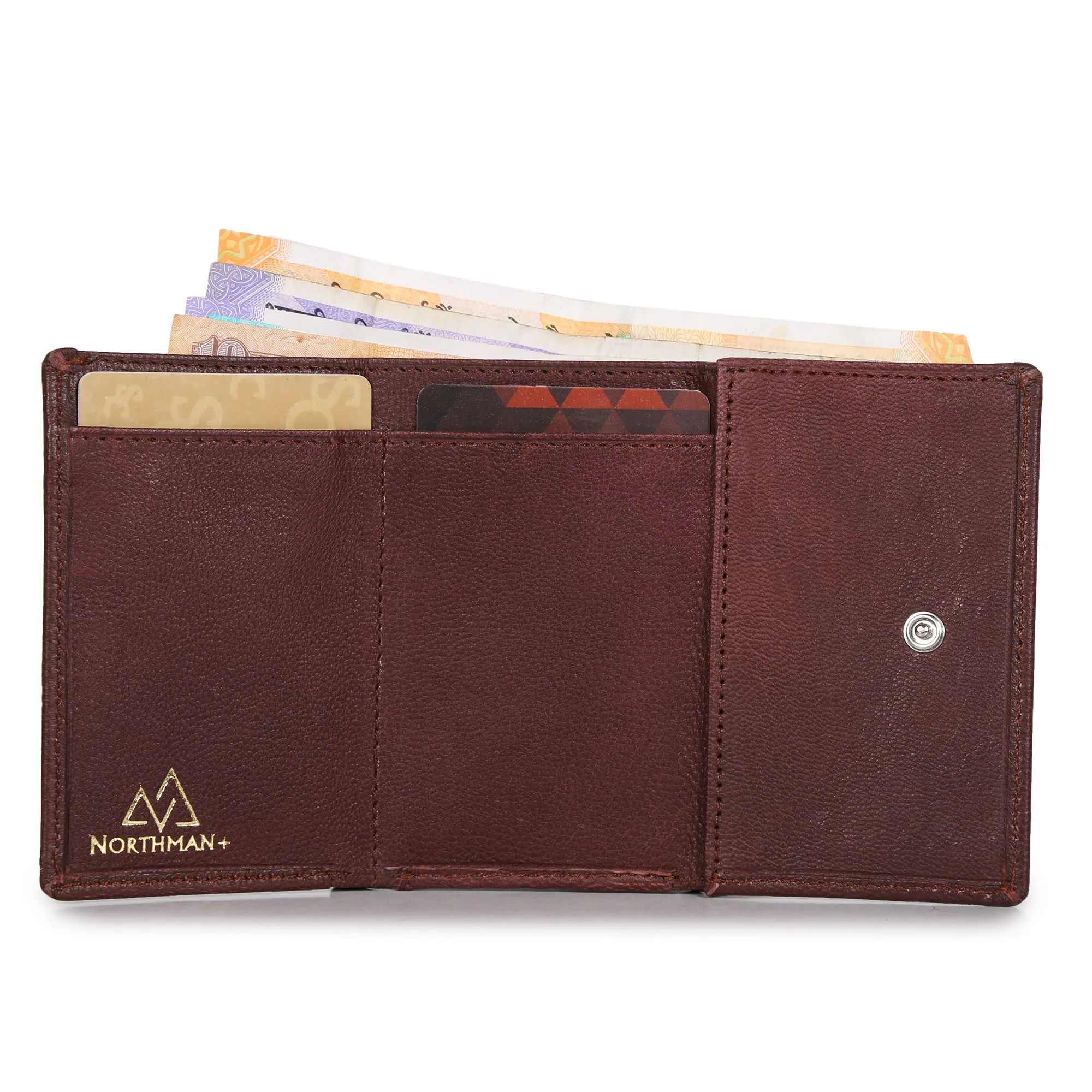 Card and Cash mini wallet in Burgundy : The YBR series