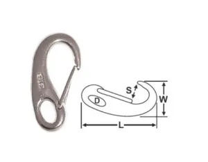 CAST SNAP HOOK - STAINLESS STEEL - 50mm - RWB2430