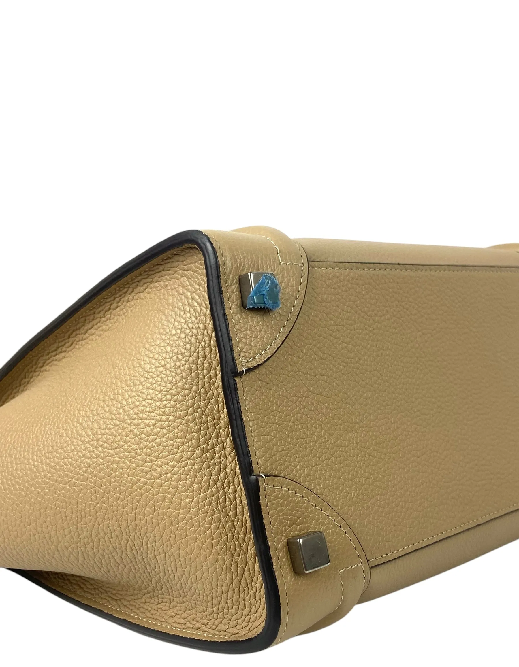 Celine Dune Drummed Calfskin Micro Luggage Bag