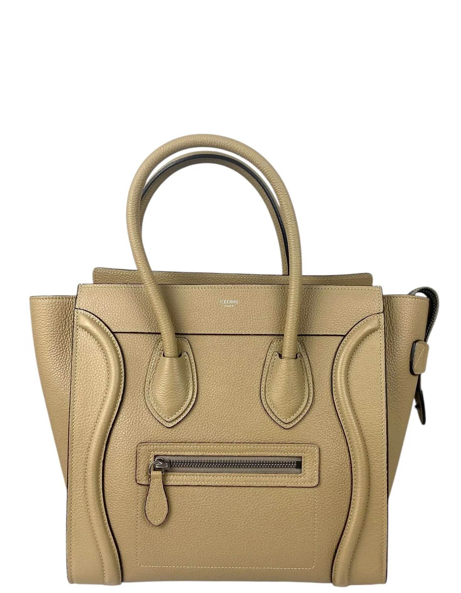 Celine Dune Drummed Calfskin Micro Luggage Bag