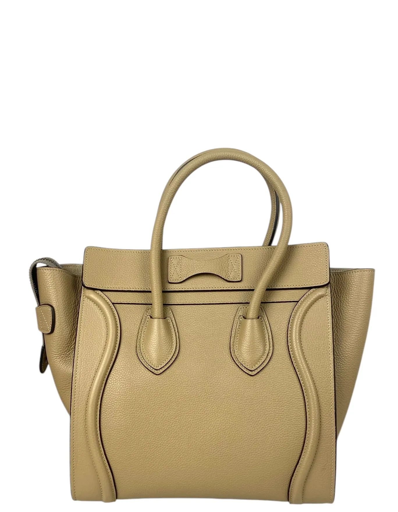 Celine Dune Drummed Calfskin Micro Luggage Bag
