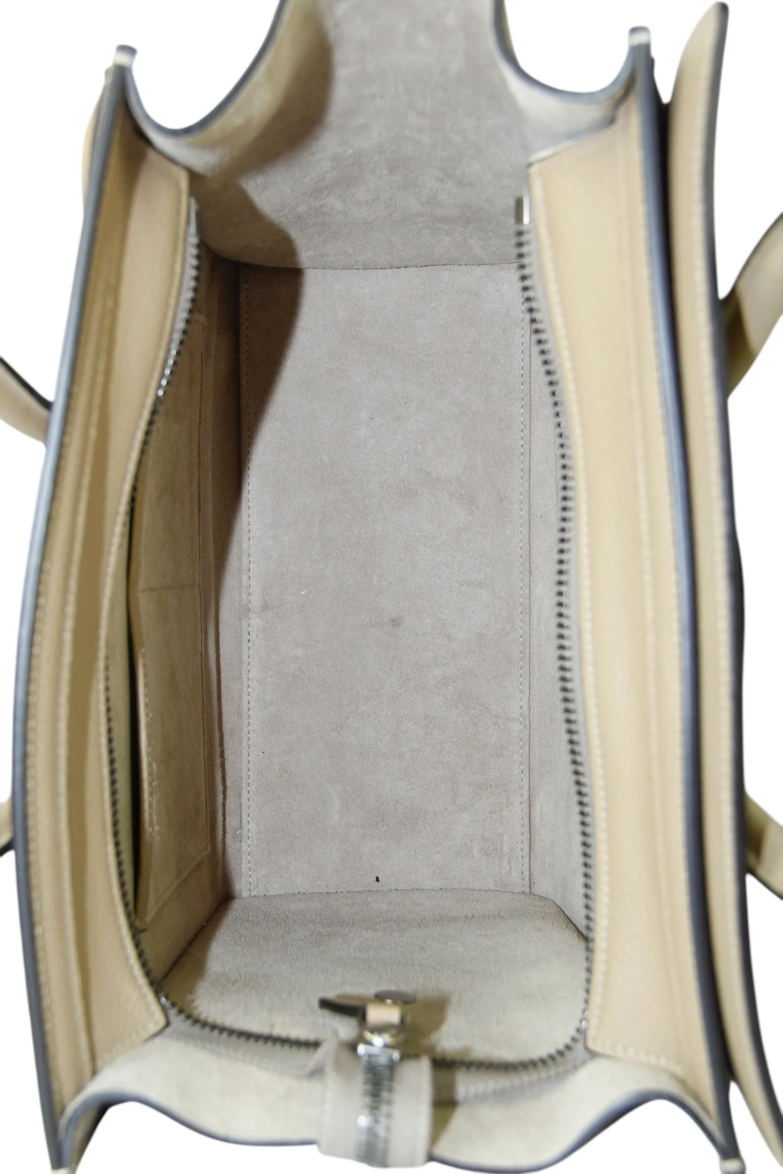 Celine Dune Drummed Calfskin Micro Luggage Bag