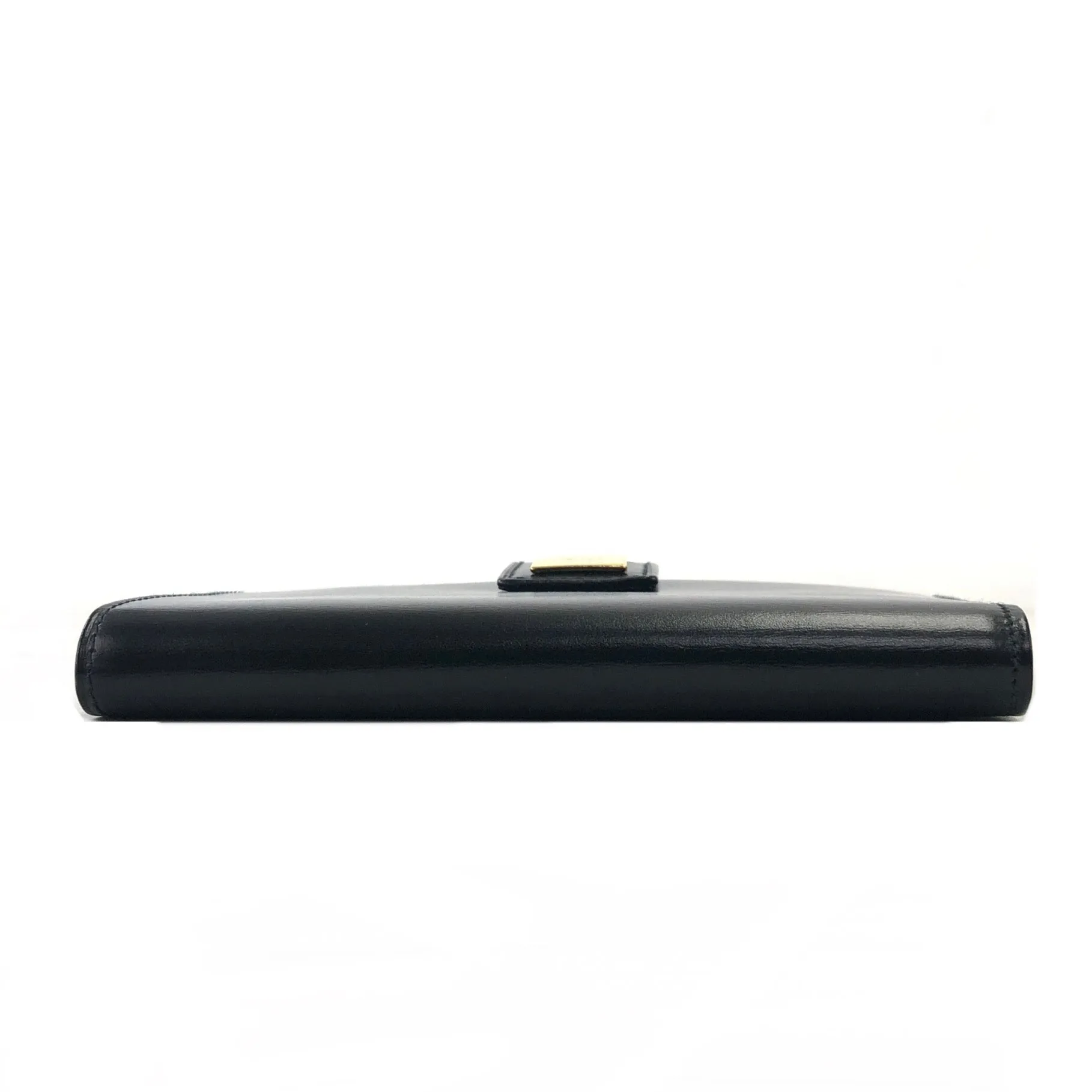 CELINE Logo Compact Wallet Black Accessory Vintage Old celine vxrc5h