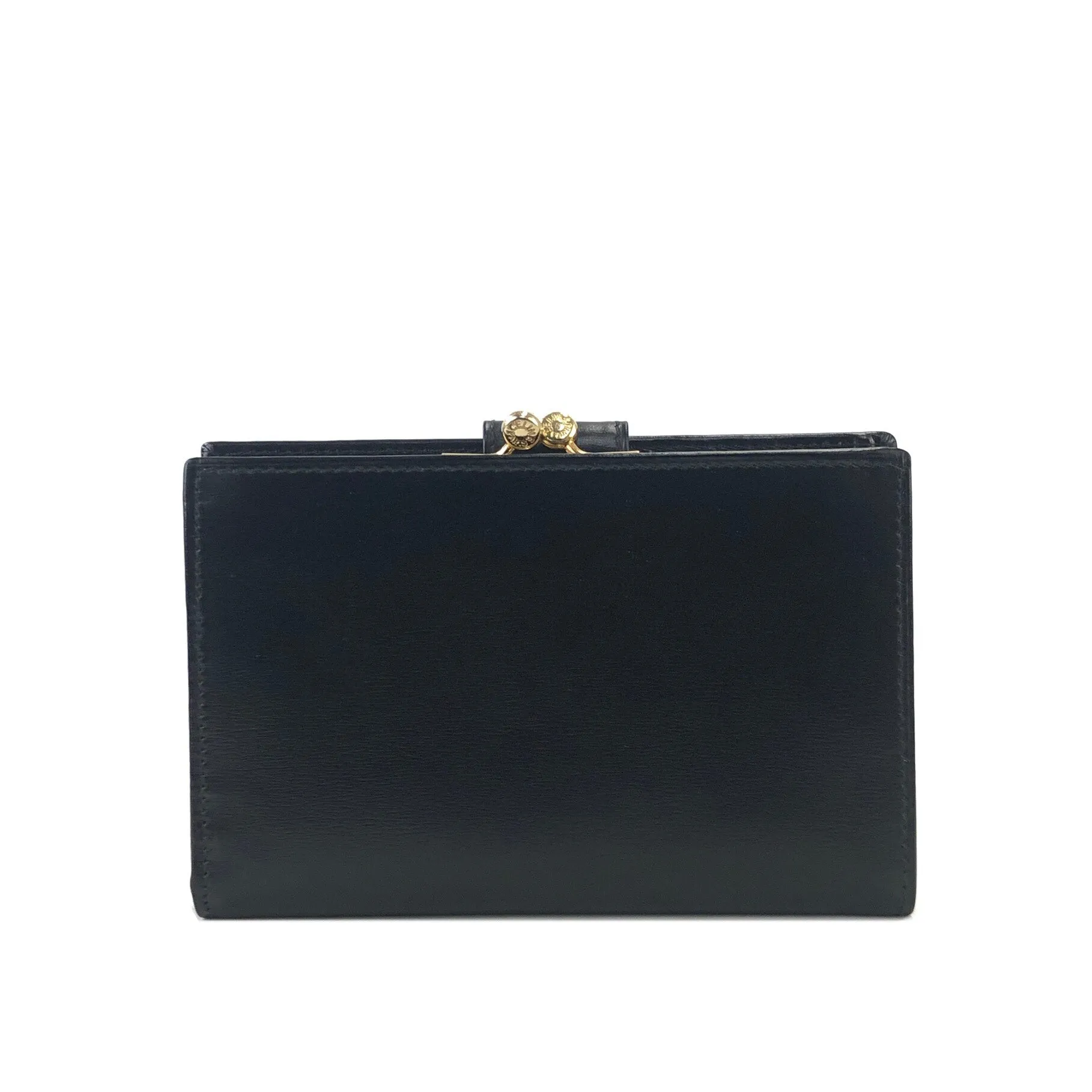 CELINE Logo Compact Wallet Black Accessory Vintage Old celine vxrc5h