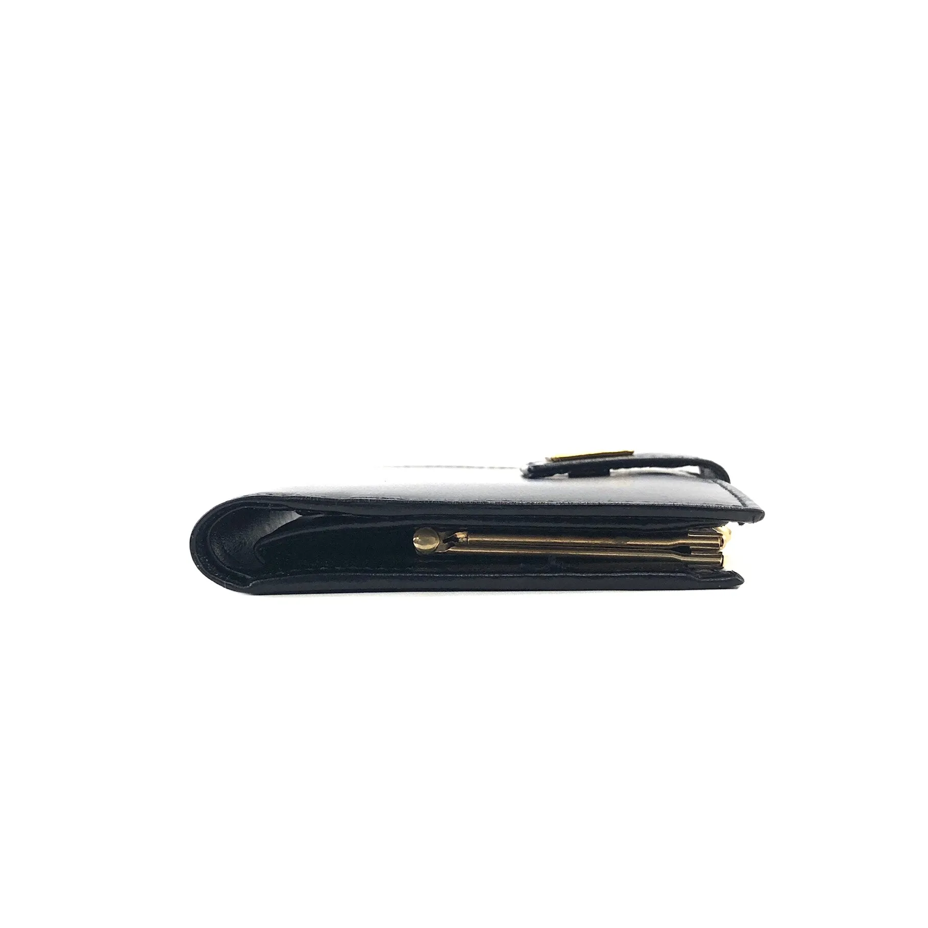 CELINE Logo Compact Wallet Black Accessory Vintage Old celine vxrc5h