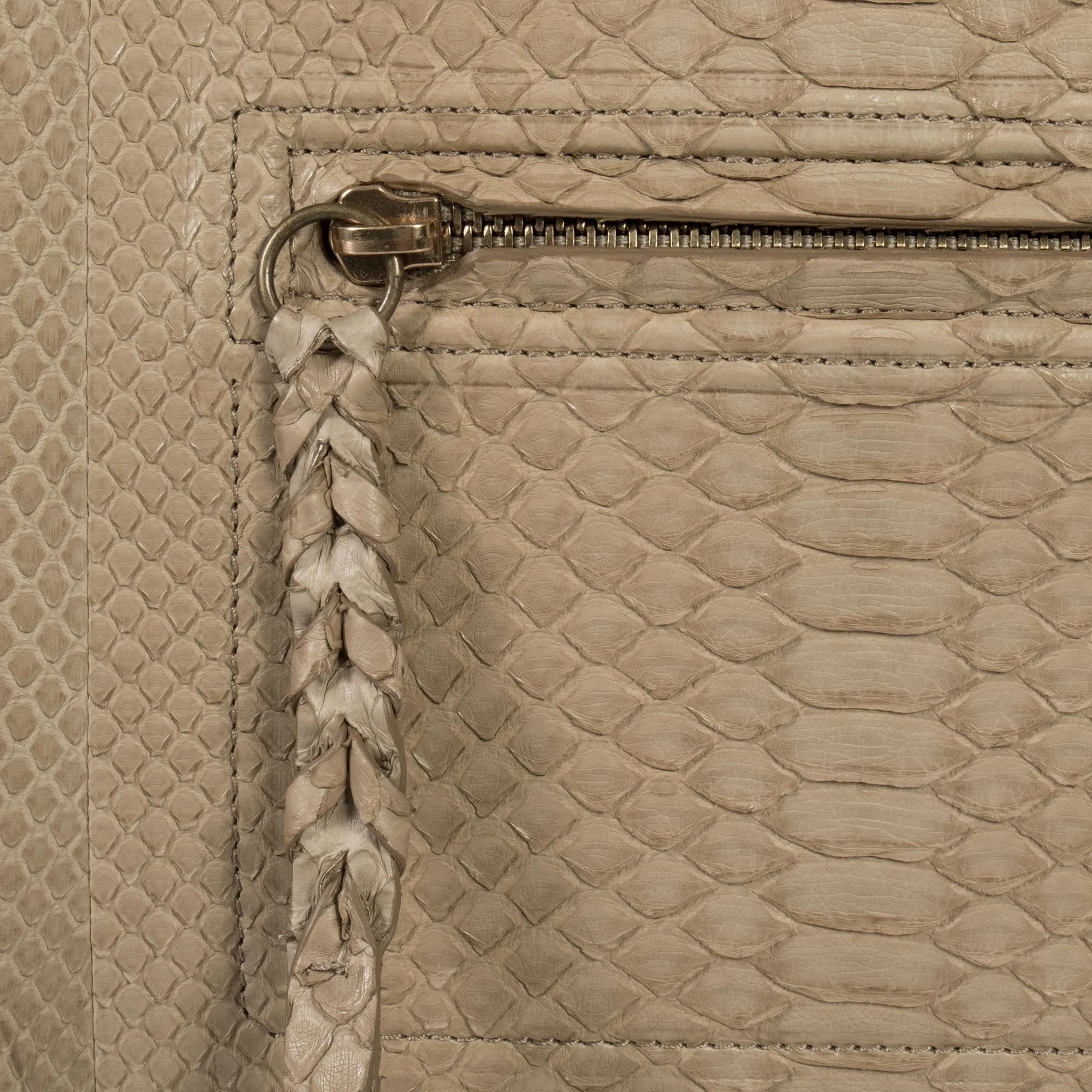 Celine Medium Luggage Phantom Bag In Taupe Python