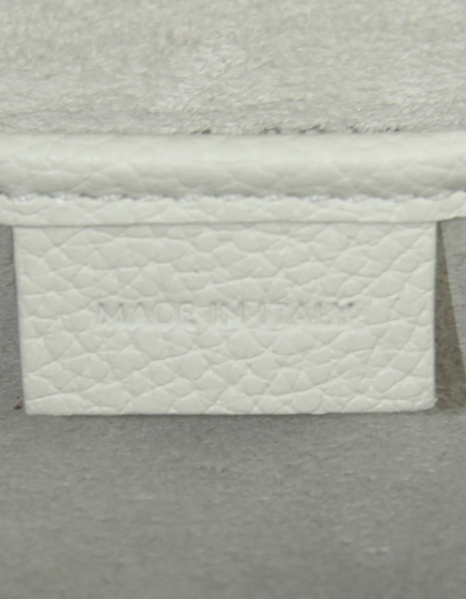 Celine Rice White Leather Nano Luggage Tote Crossbody Bag