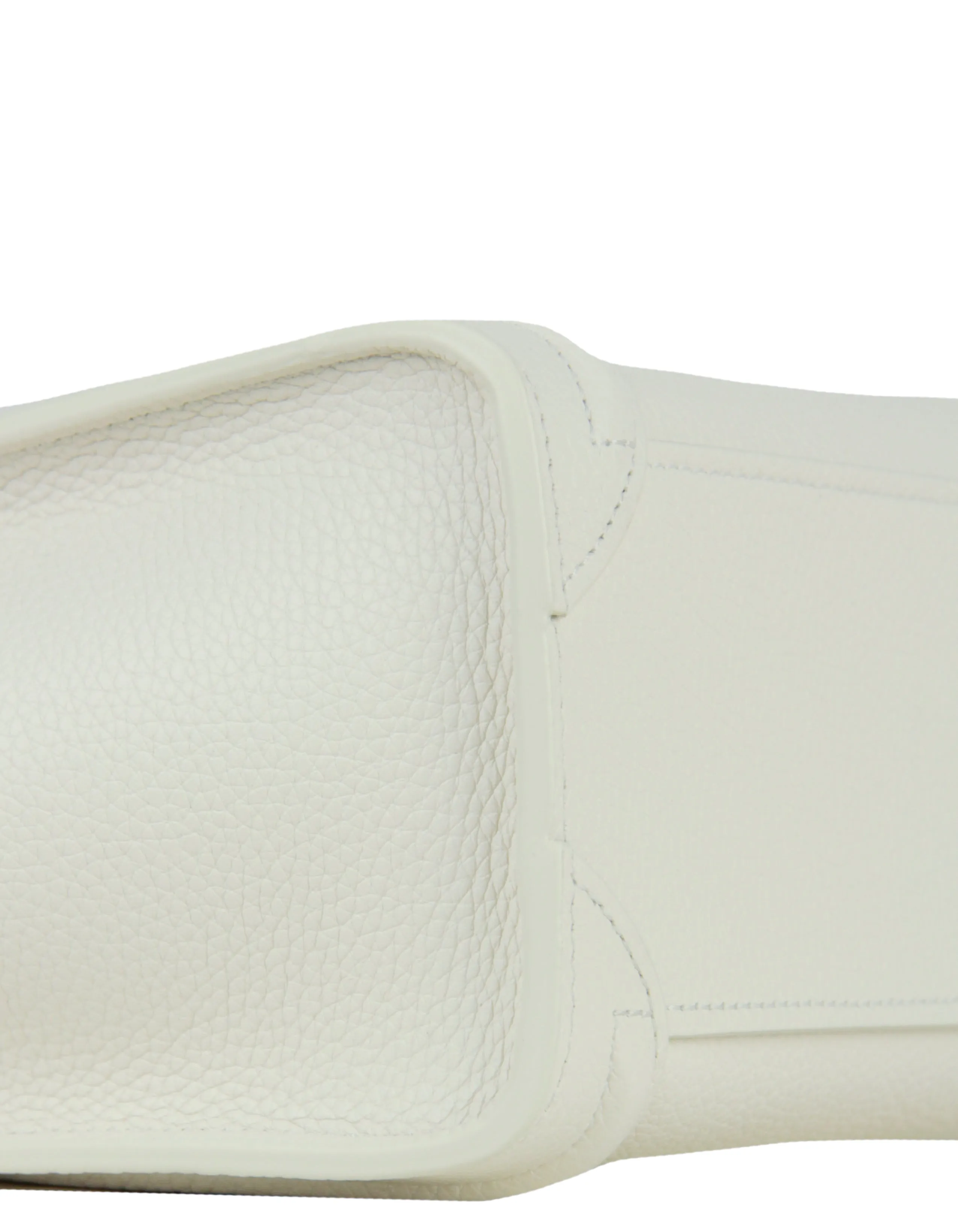 Celine Rice White Leather Nano Luggage Tote Crossbody Bag