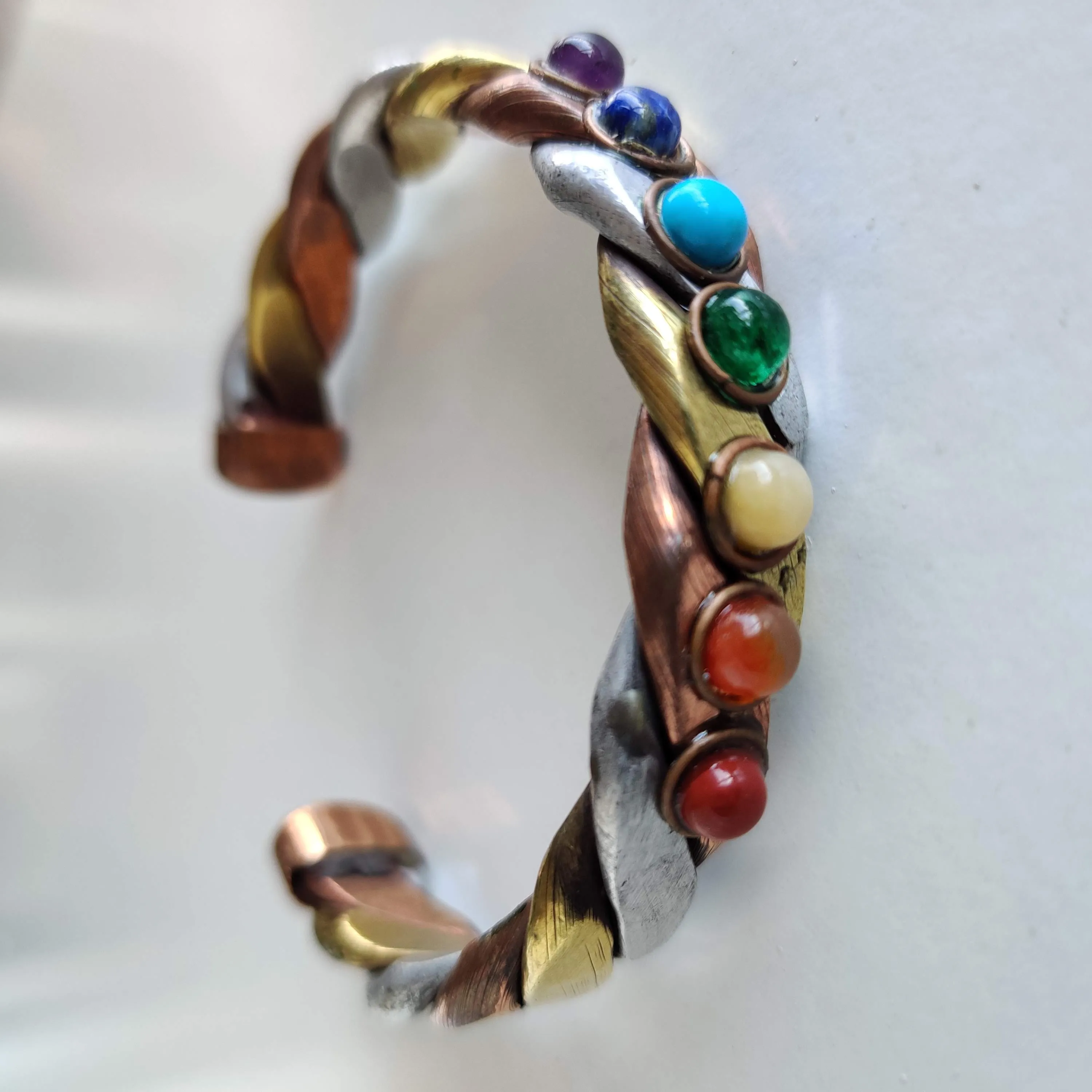Chakra Copper Magnetic Bracelet - Multicolour