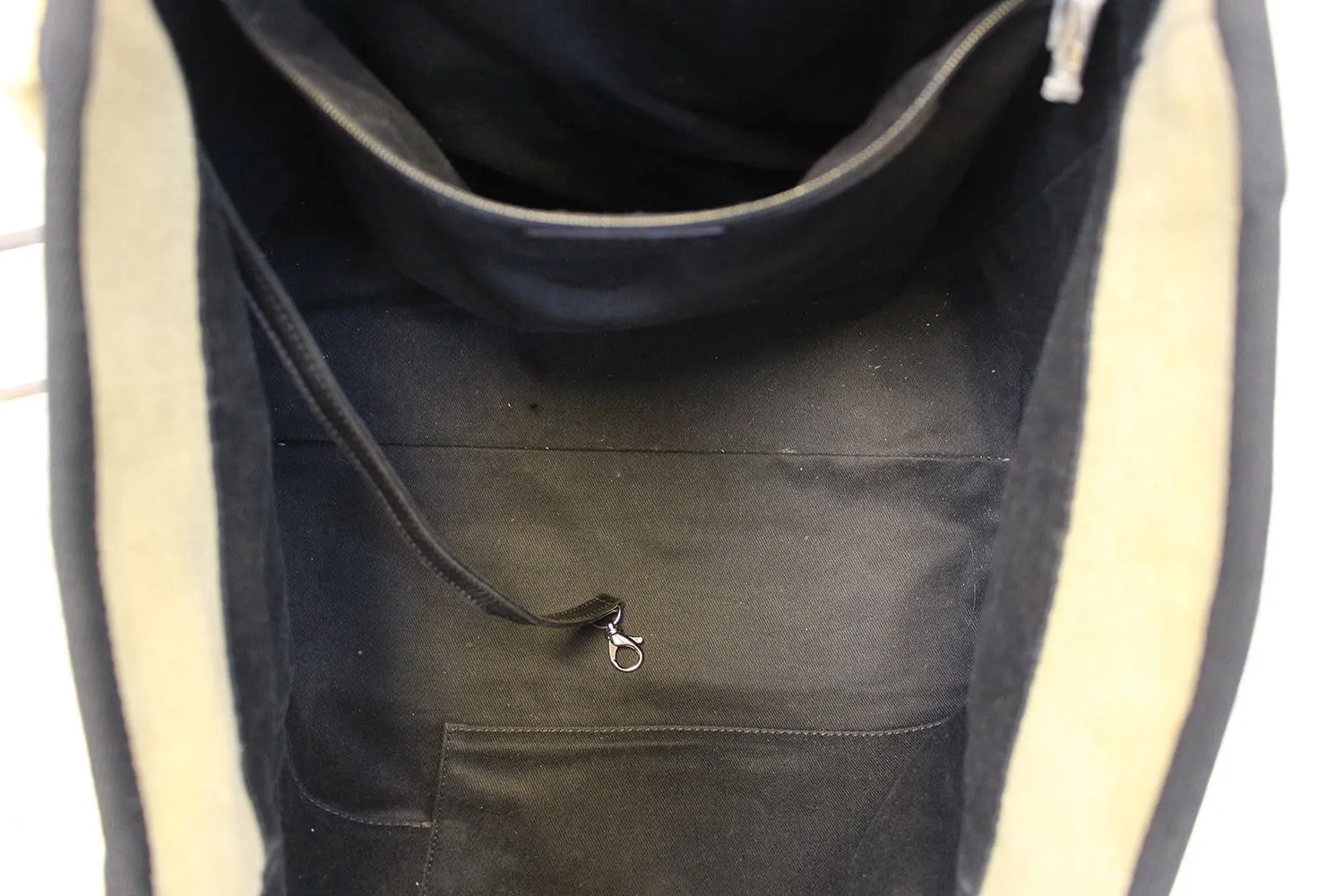 CHANEL Beige Denim Deauville Large Shopping Tote Bag