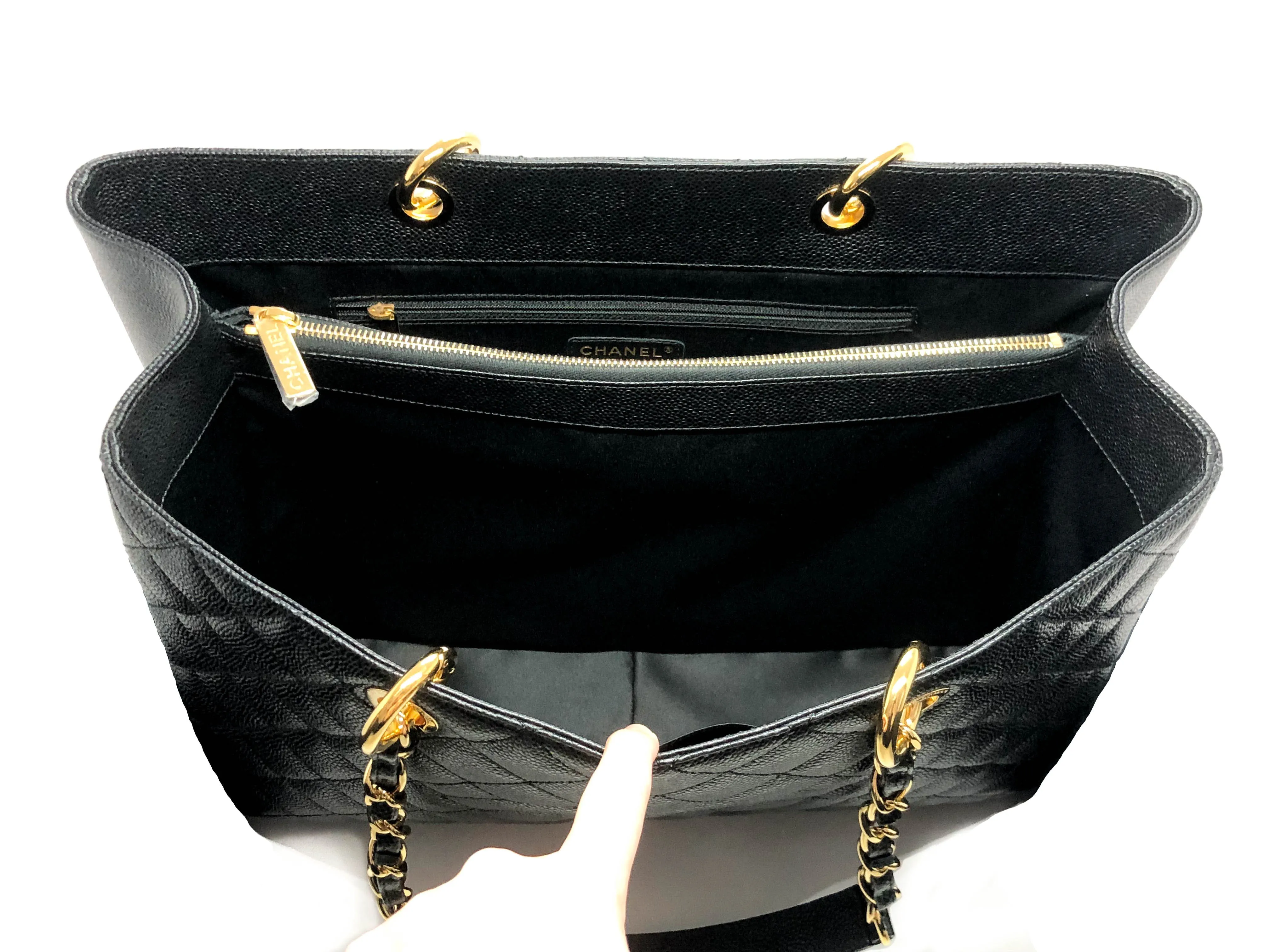 Chanel Black Caviar Grand Shopping Tote GST XL Tote