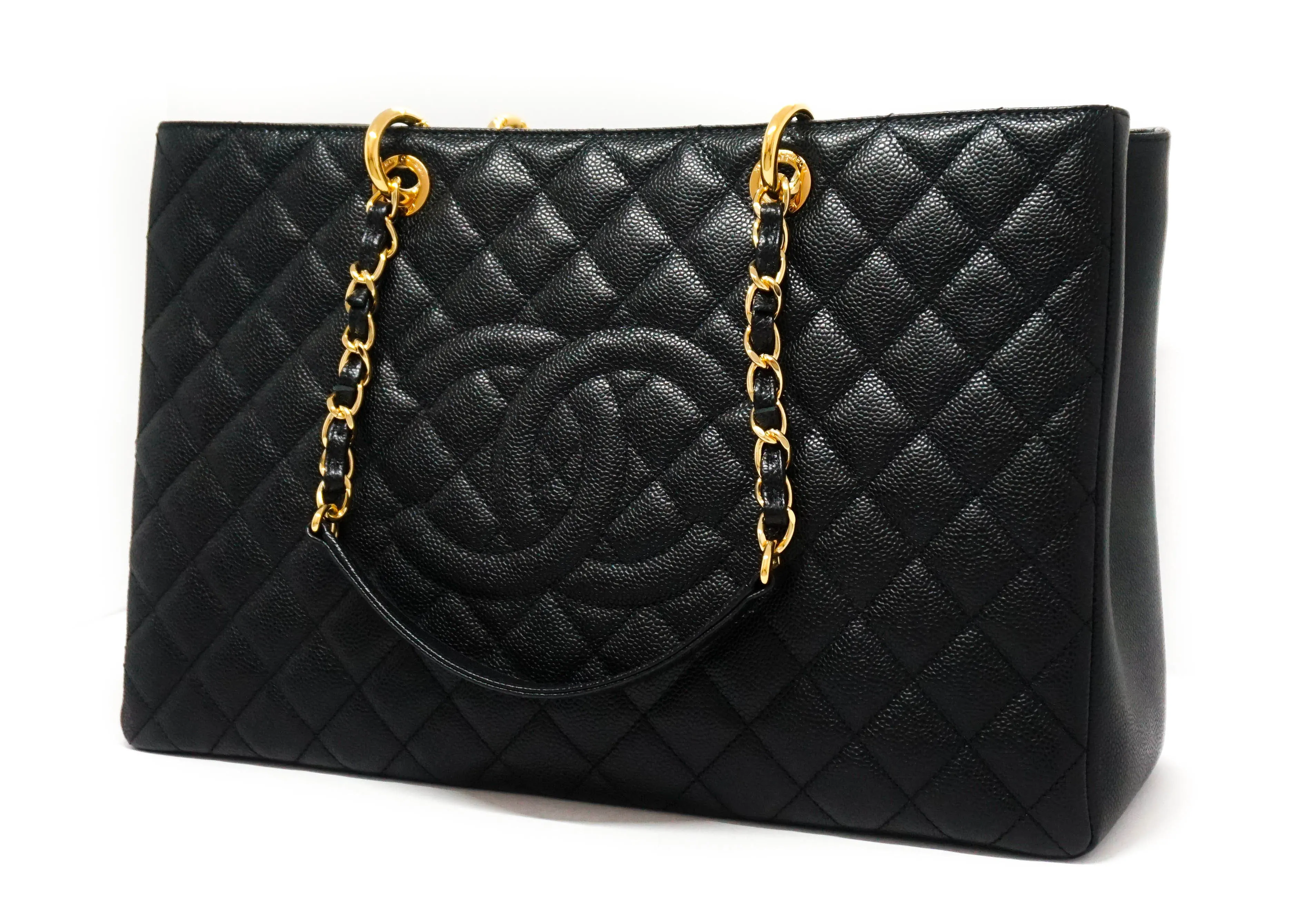 Chanel Black Caviar Grand Shopping Tote GST XL Tote