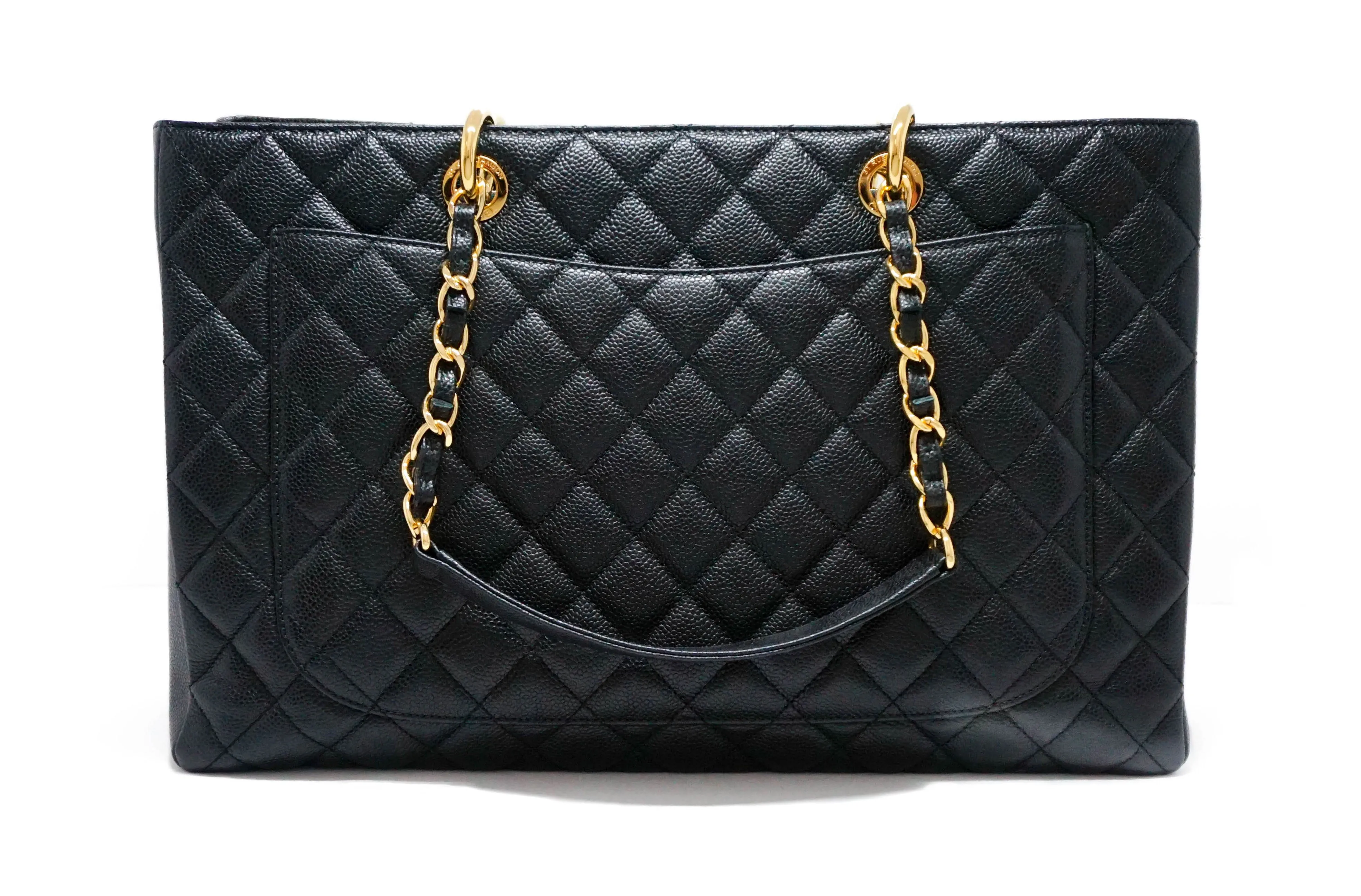 Chanel Black Caviar Grand Shopping Tote GST XL Tote