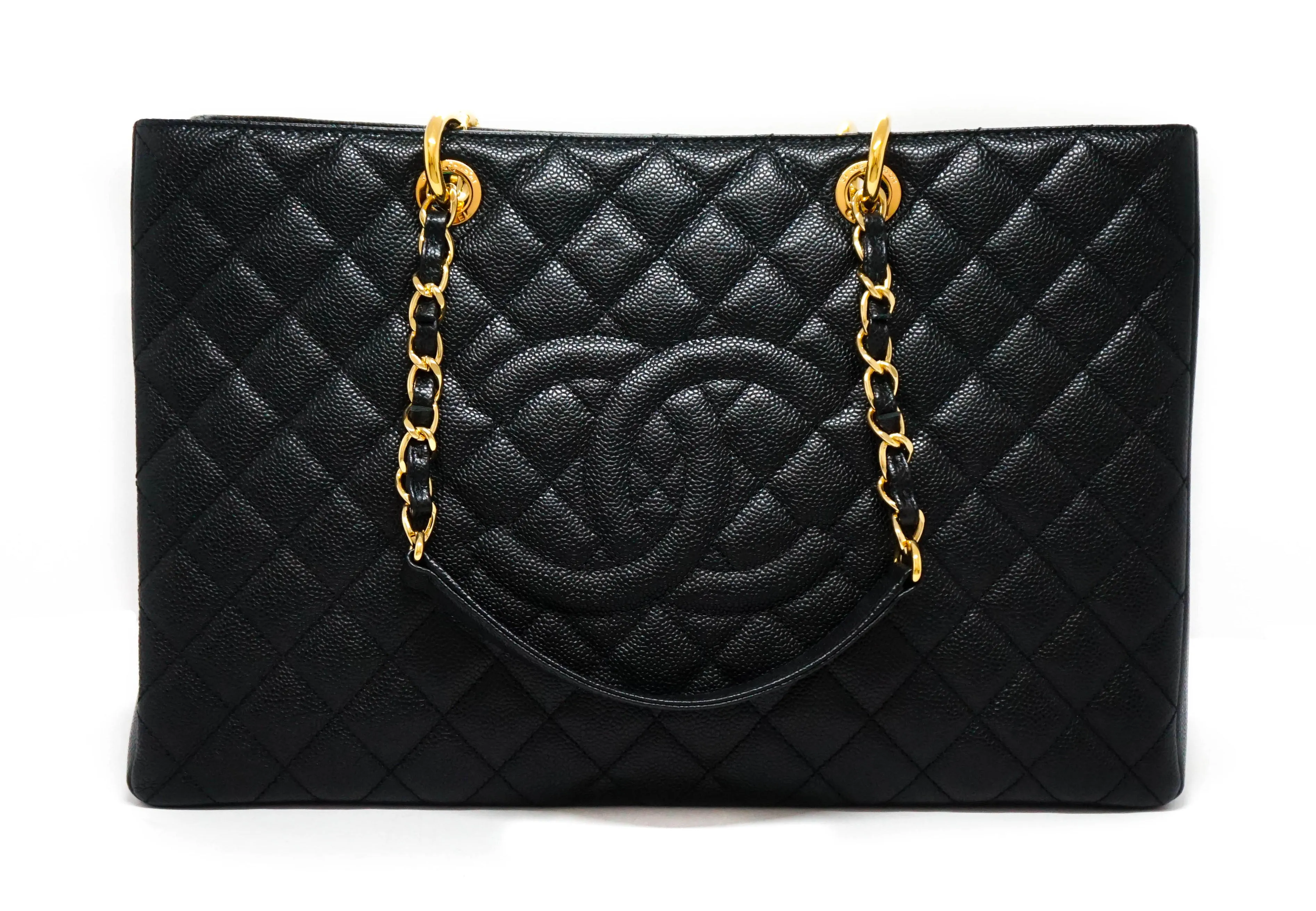 Chanel Black Caviar Grand Shopping Tote GST XL Tote