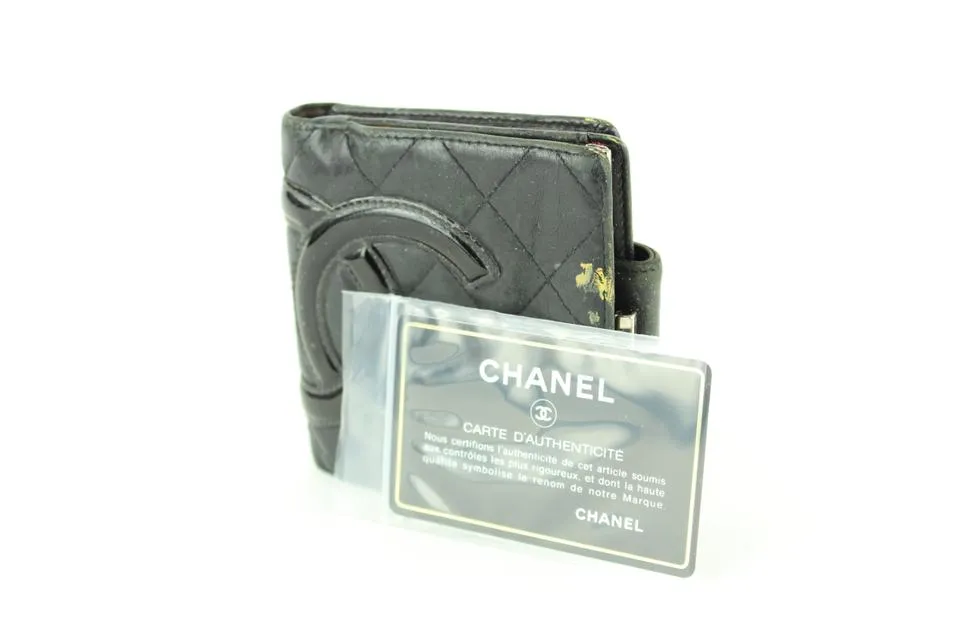 Chanel Black Quilted Cambon Ligne Compact Wallet 3C11117