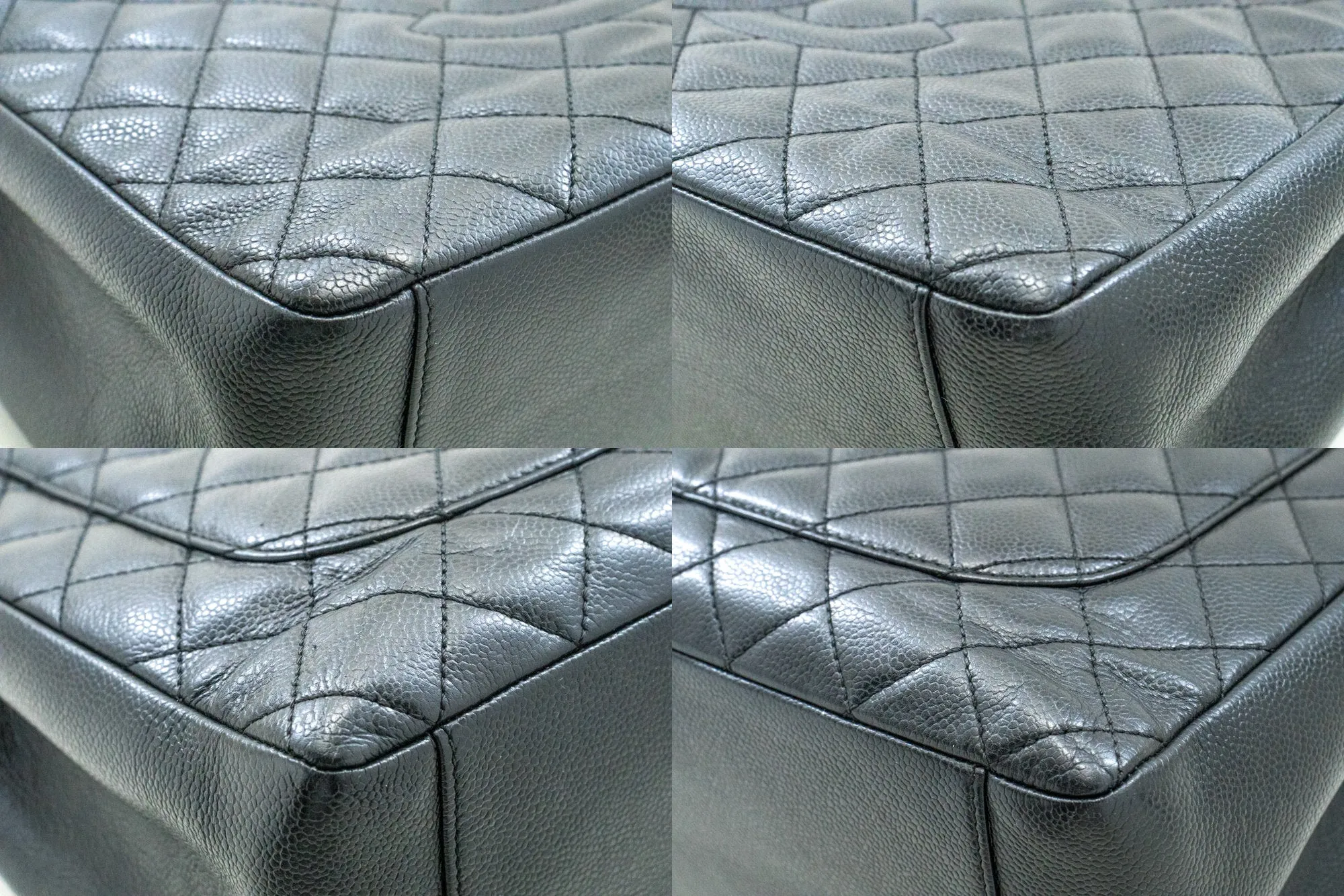 CHANEL Caviar GST 13" Grand Shopping Tote Chain Shoulder Bag Black n40