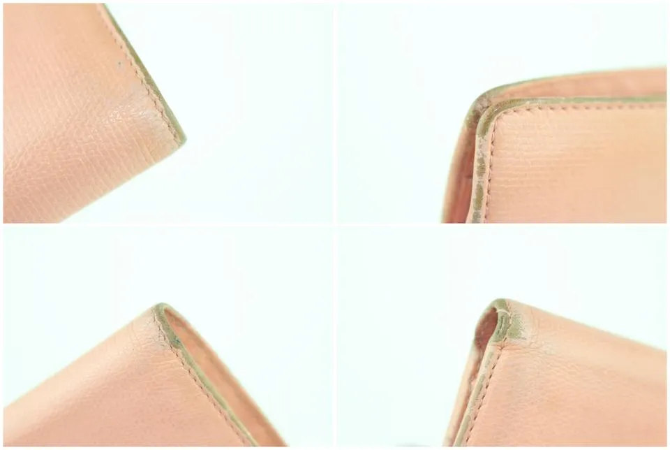Chanel Caviar Pink Button Line Compact Bifold Wallet 857005