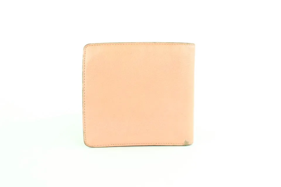 Chanel Caviar Pink Button Line Compact Bifold Wallet 857005