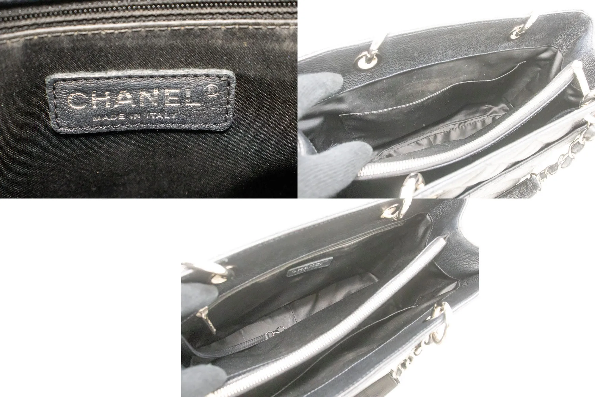 CHANEL Grained Calfskin GST Grand Shopping Tote Chain Shoulder Bag p25