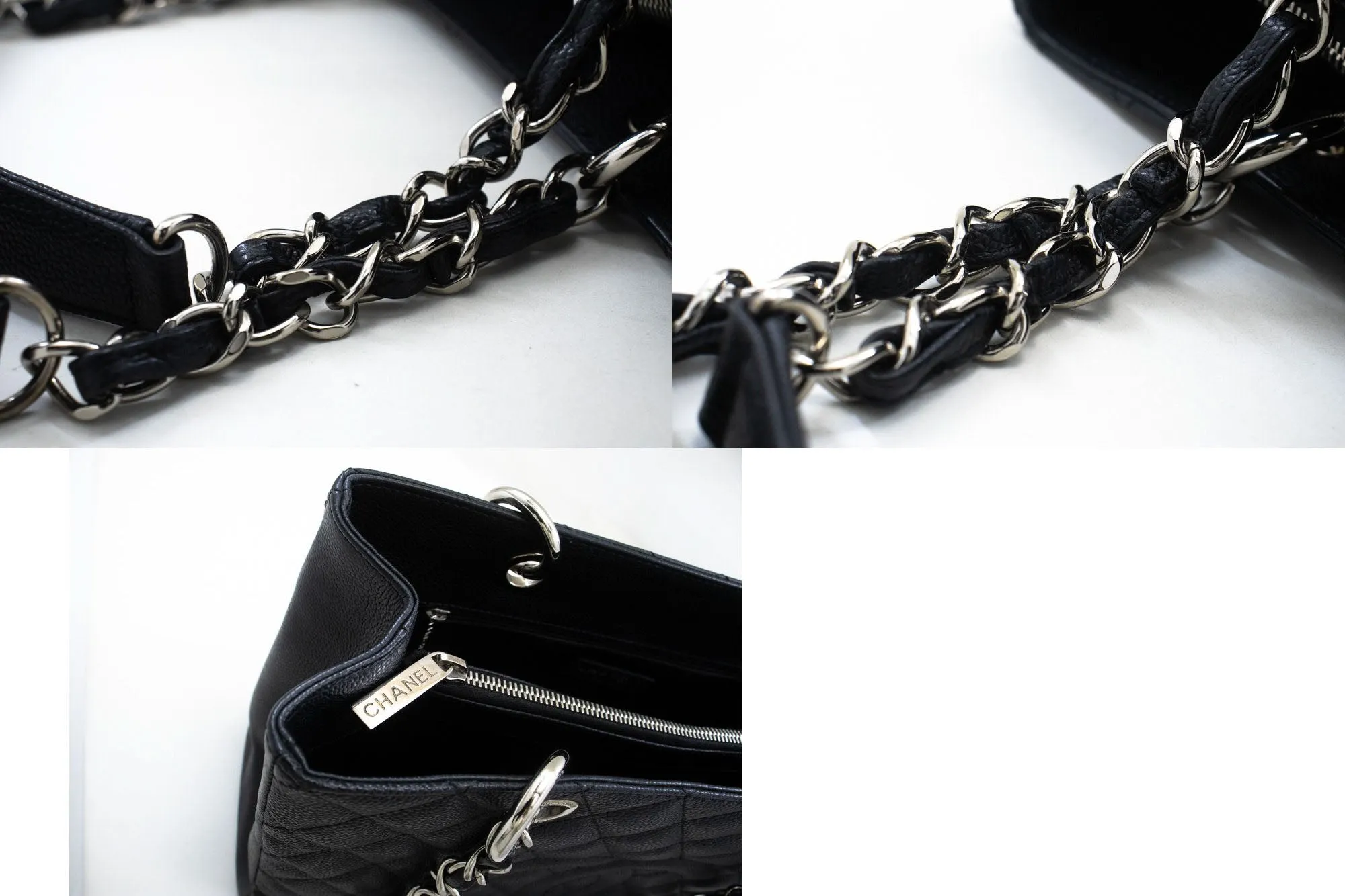 CHANEL Grained Calfskin GST Grand Shopping Tote Chain Shoulder Bag p25