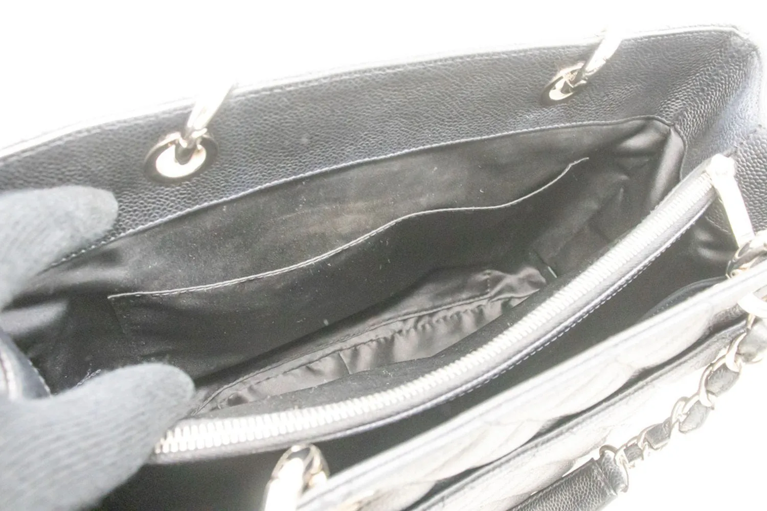 CHANEL Grained Calfskin GST Grand Shopping Tote Chain Shoulder Bag p25