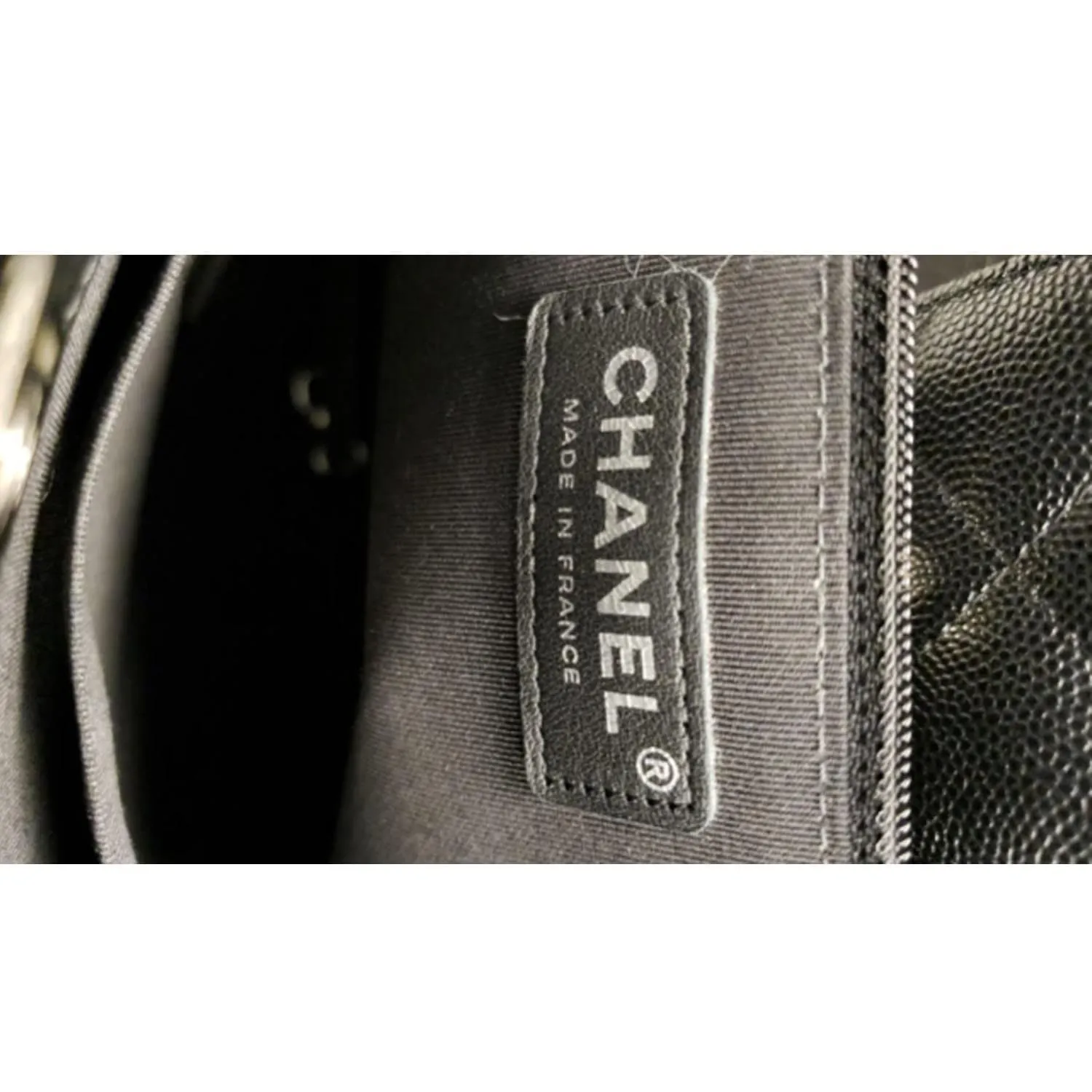 CHANEL Large Classic Caviar Leather Tote Shoulder Bag Black