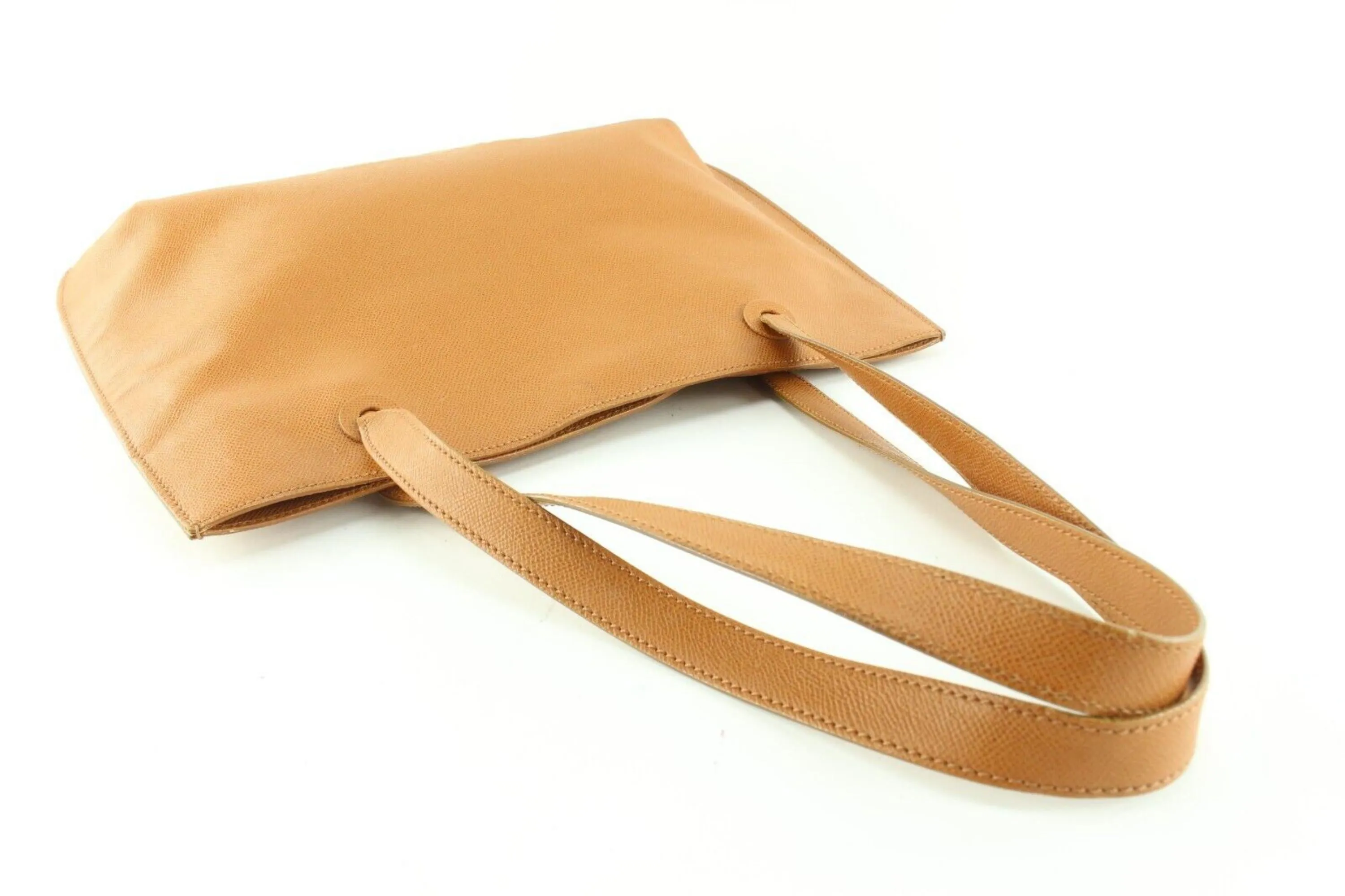 Chanel Sesame Brown Tan Caviar Leather Shoulder Bag Tote 1C0502