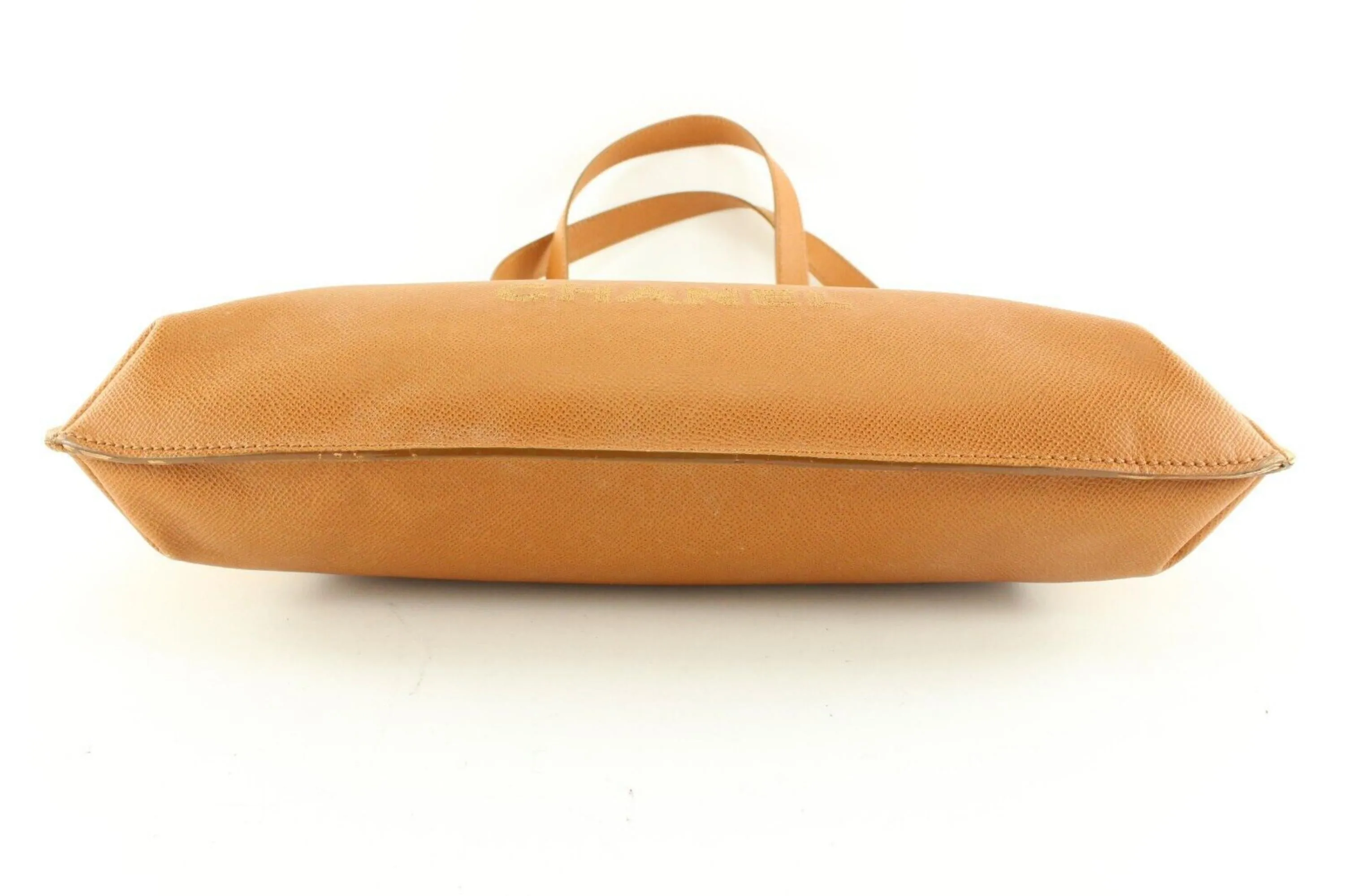 Chanel Sesame Brown Tan Caviar Leather Shoulder Bag Tote 1C0502